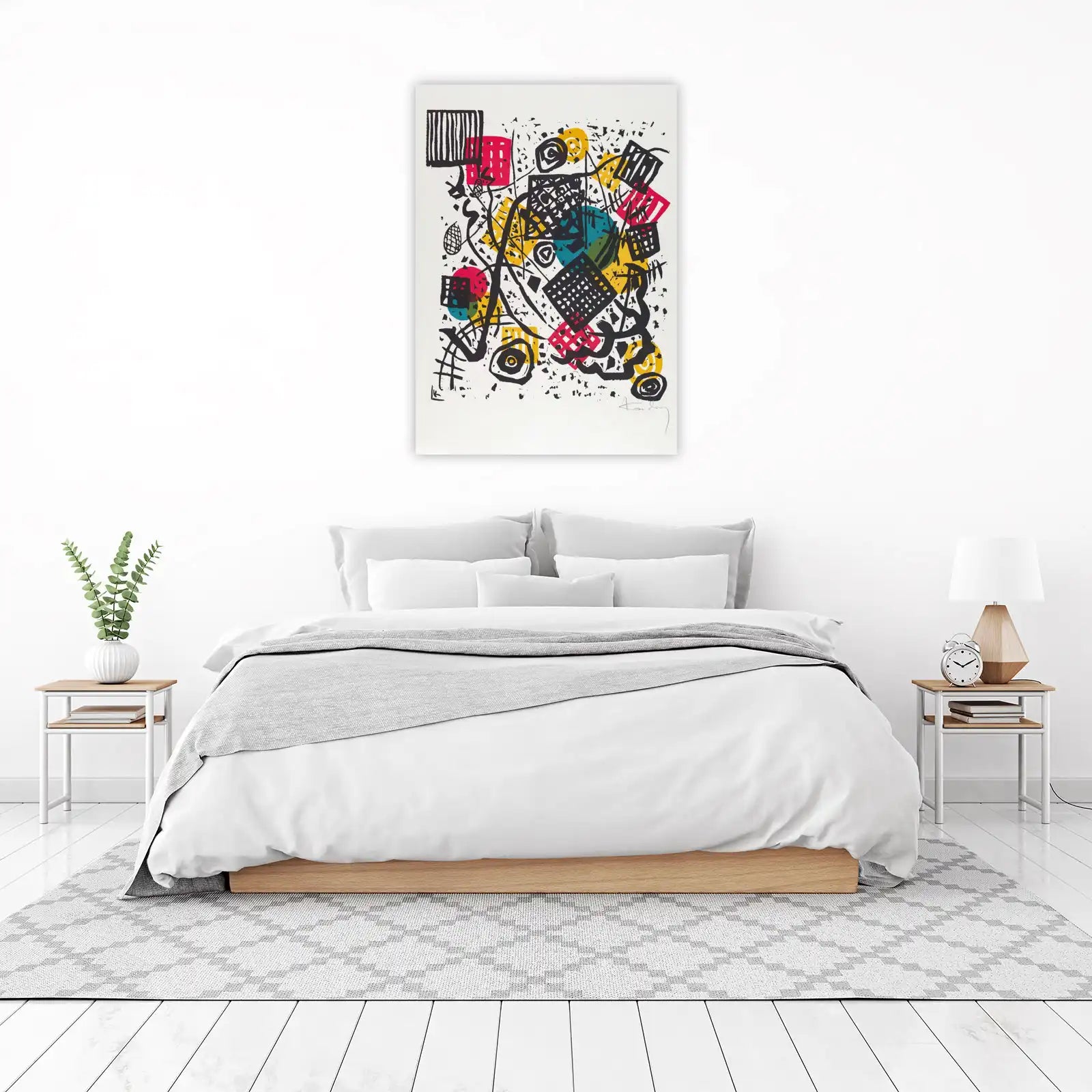 Abstract Rhythmic Squares Wall Art