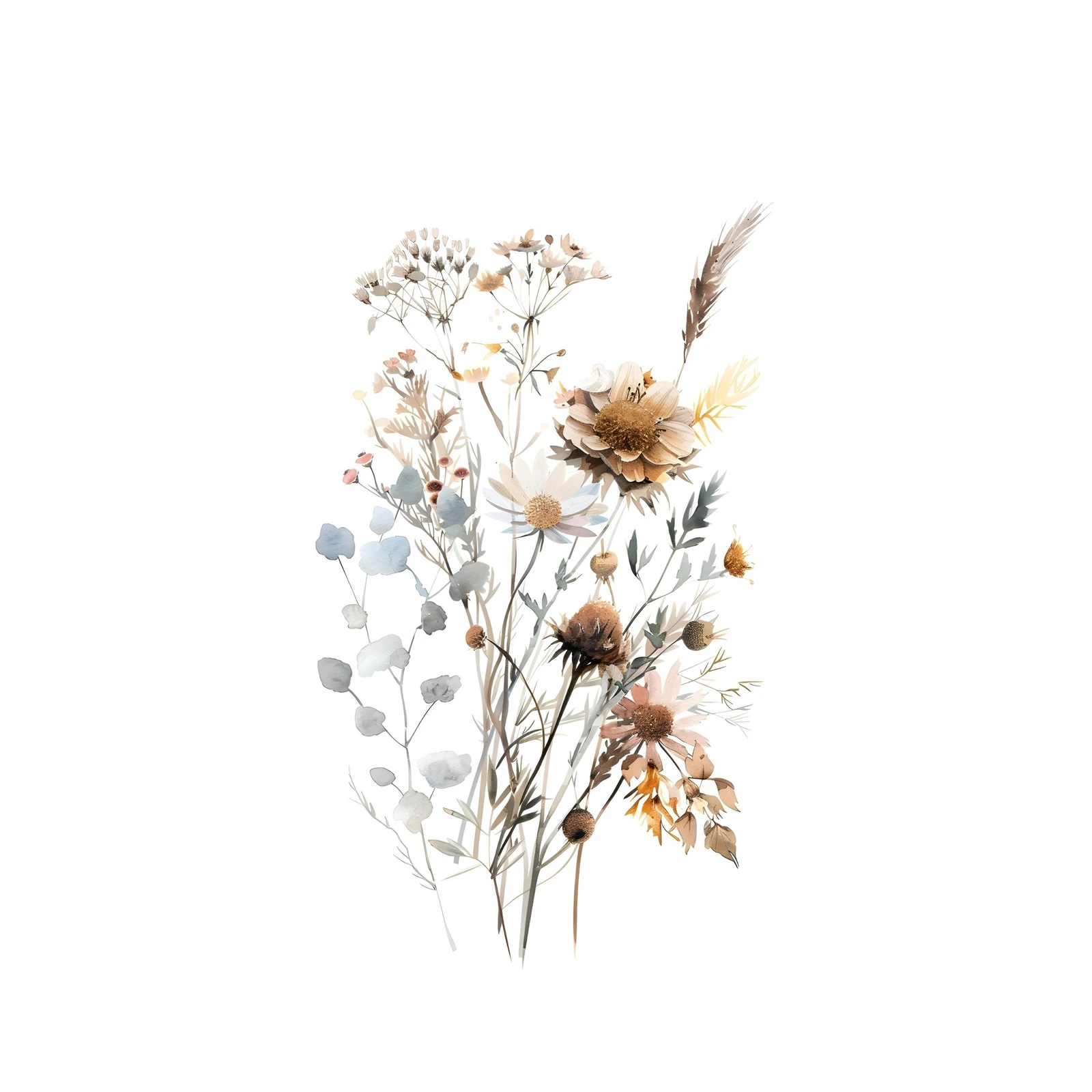Boho Dried Floral Arrangement Wall Art