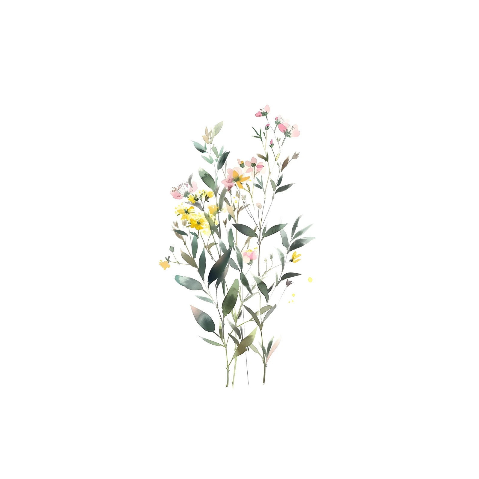 Watercolor Meadow Floral Wall Art