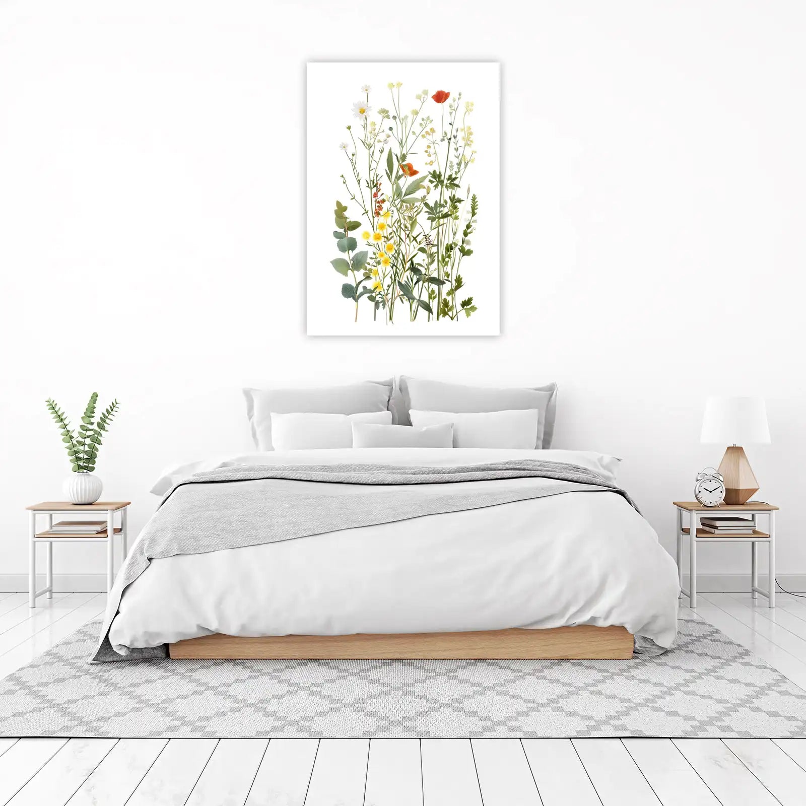 Vibrant Wildflower Meadow Wall Art | Botanical Wall Art