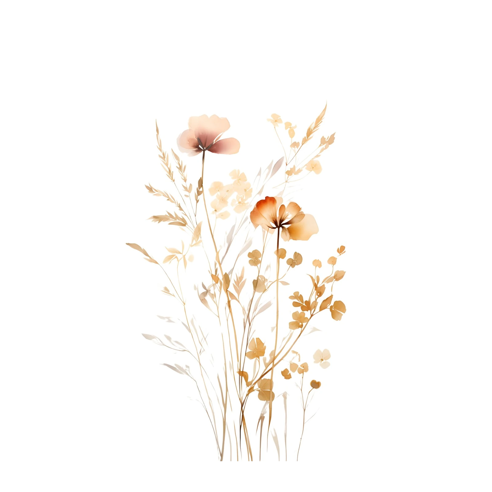 Ethereal Floral Meadow Watercolor Wall Art