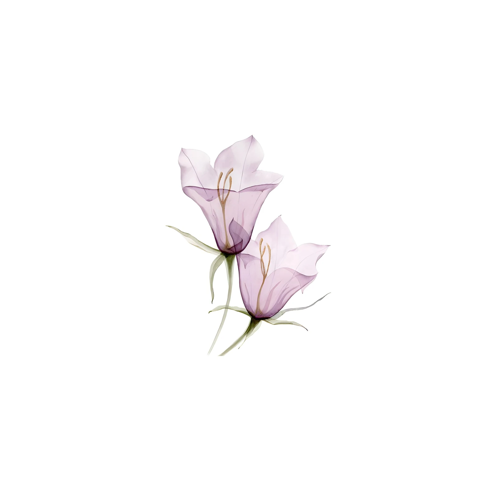 Ethereal Purple Bellflowers Wall Art
