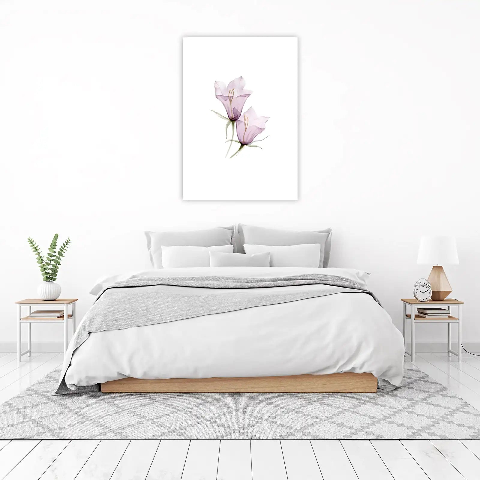 Ethereal Purple Bellflowers Wall Art