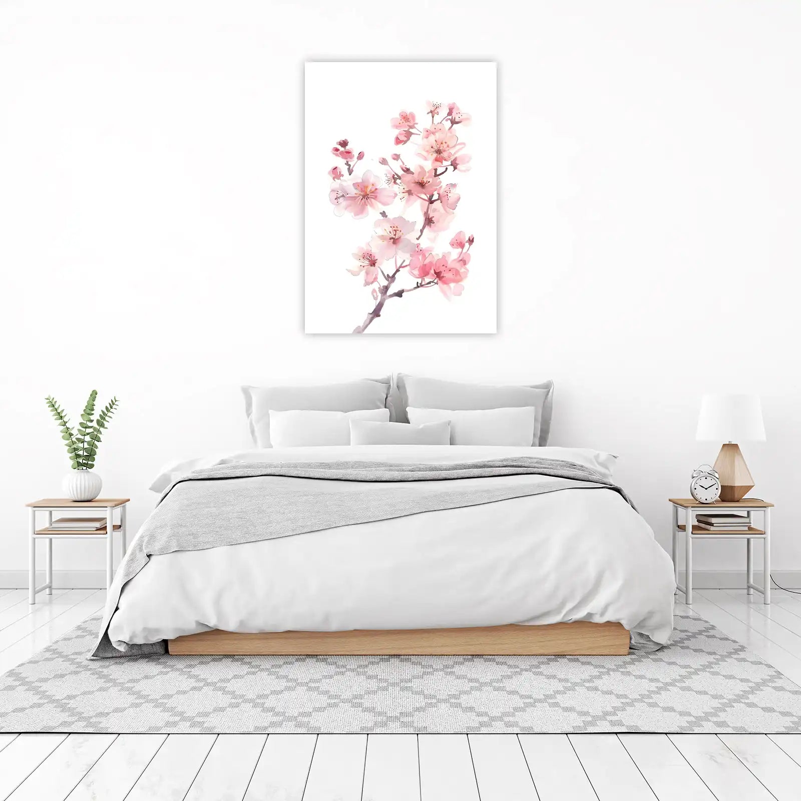 Blossoming Serenity Pink Cherry Blossom Wall Art