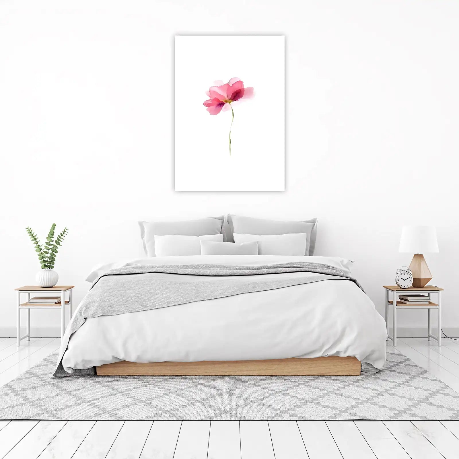 Delicate Pink Blossom Watercolor Wall Art