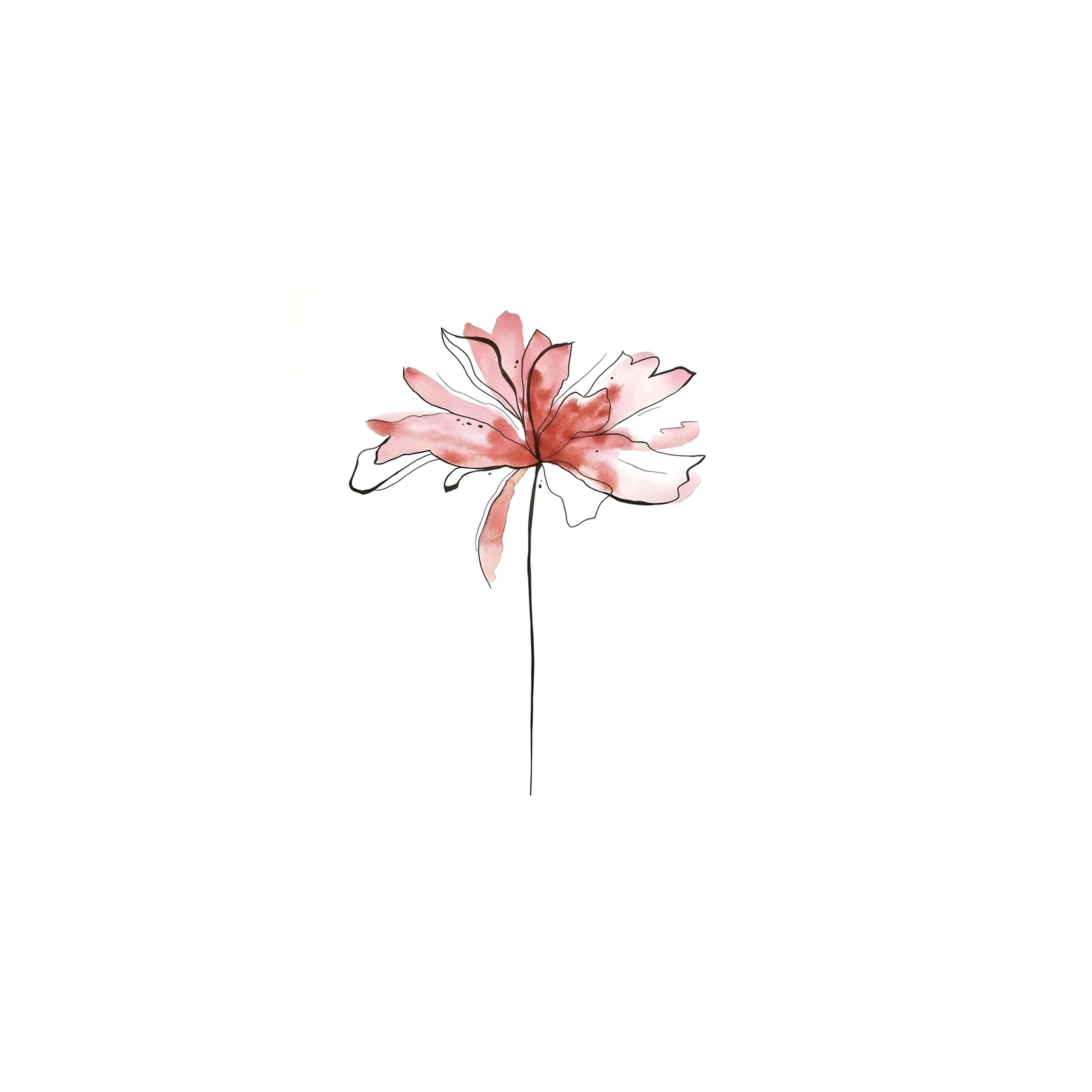 Minimalist Blush Flower Art Wall Art