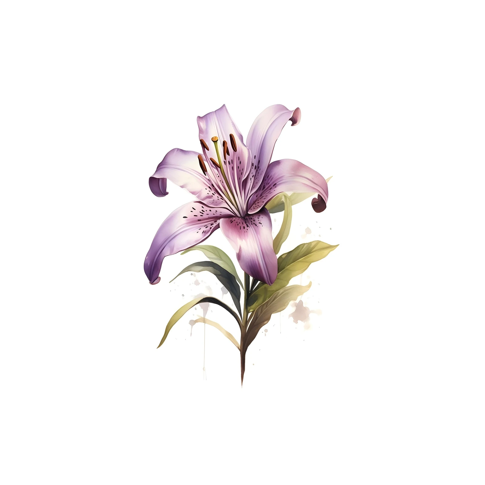 Elegant Purple Lily Floral Wall Art