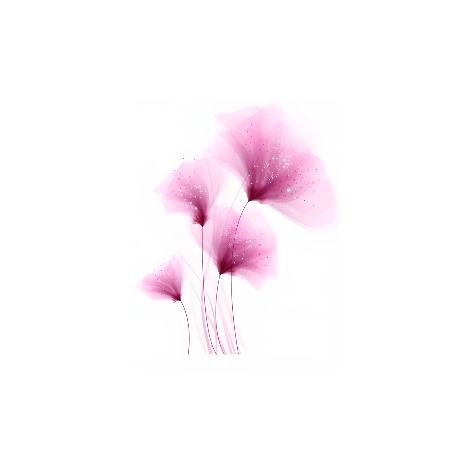 Enchanting Pink Floral Whisper Wall Art