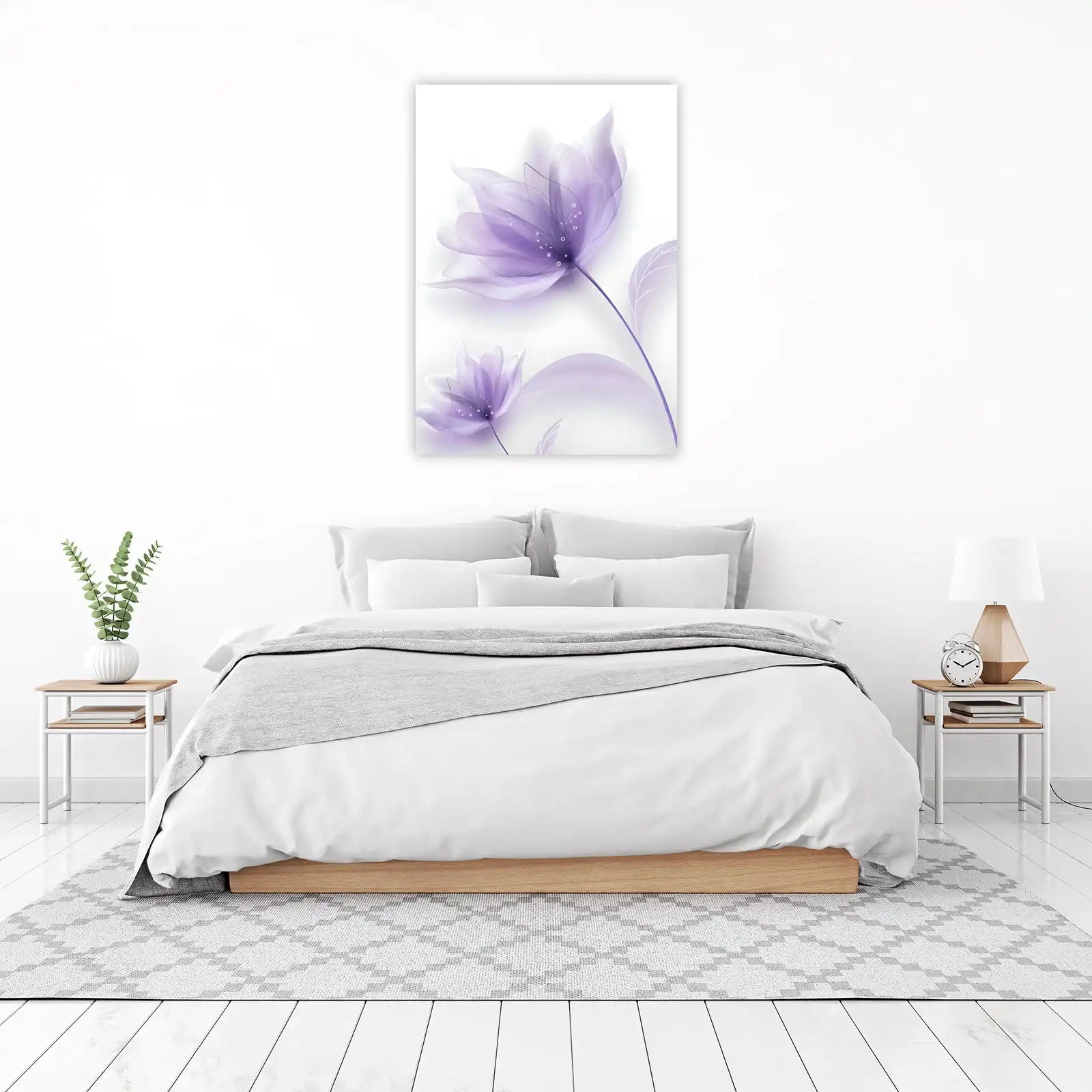 Ethereal Purple Floral Dream Wall Art