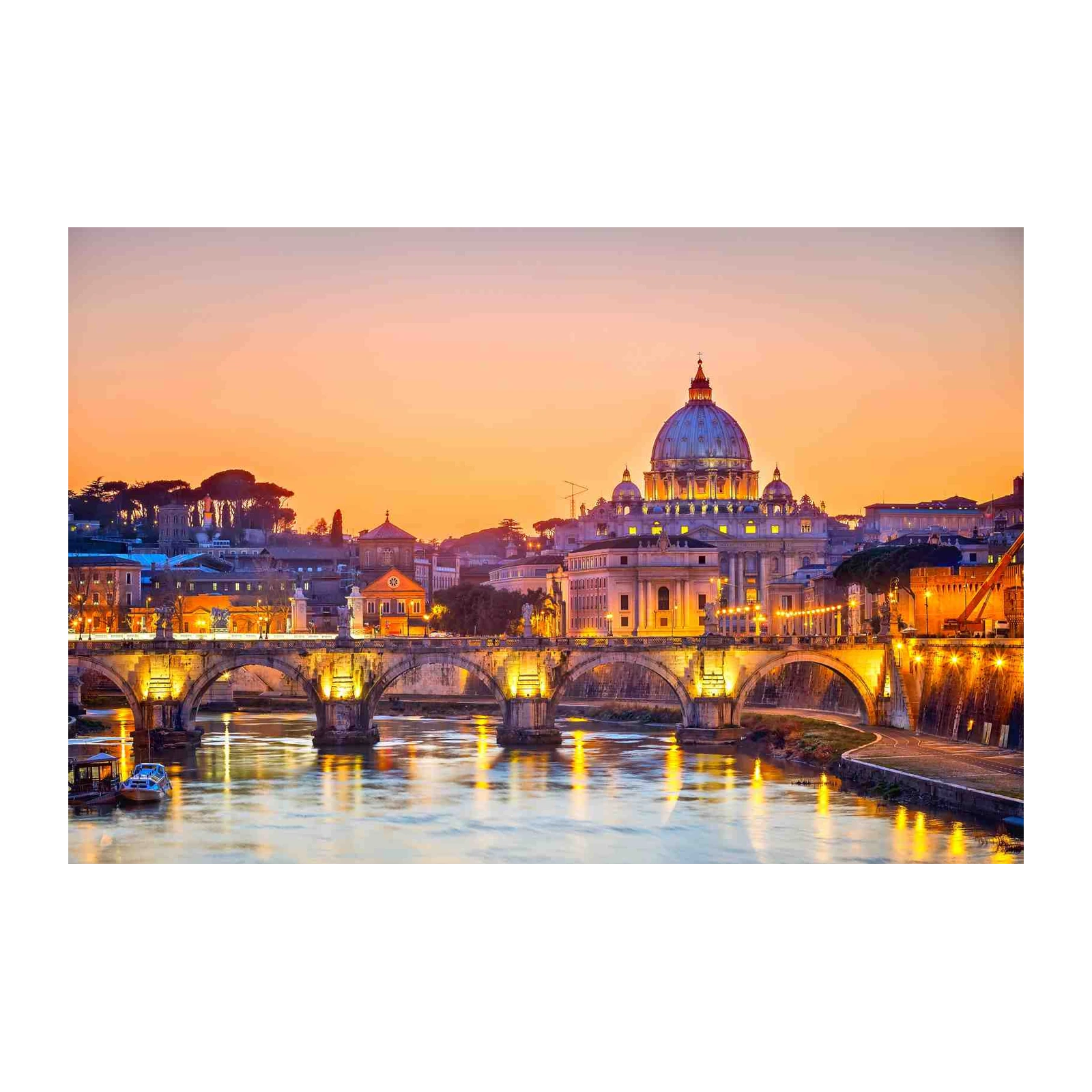 St. Peter's Basilica Rome Sunset Wall Art