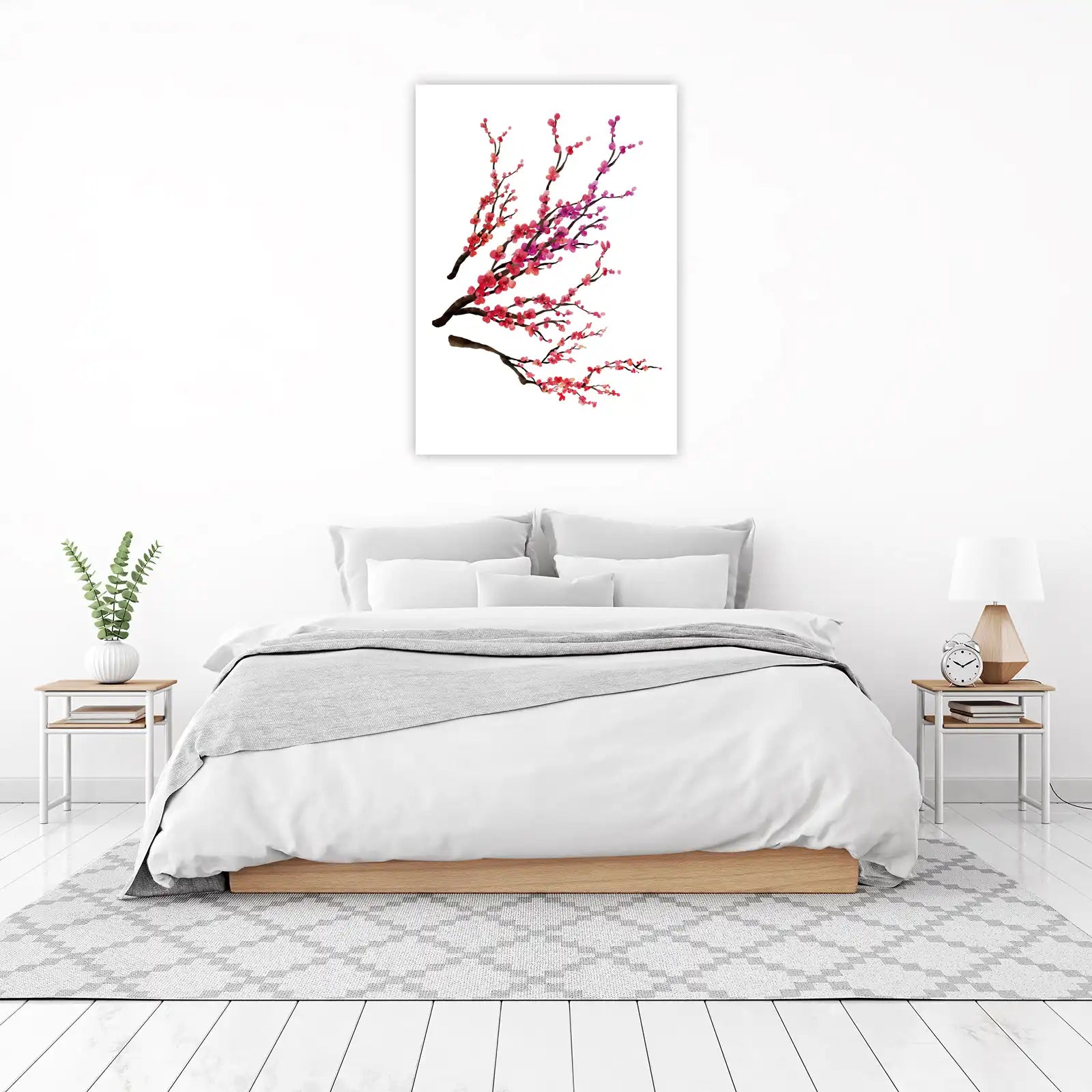 Watercolor Cherry Blossom Wall Art