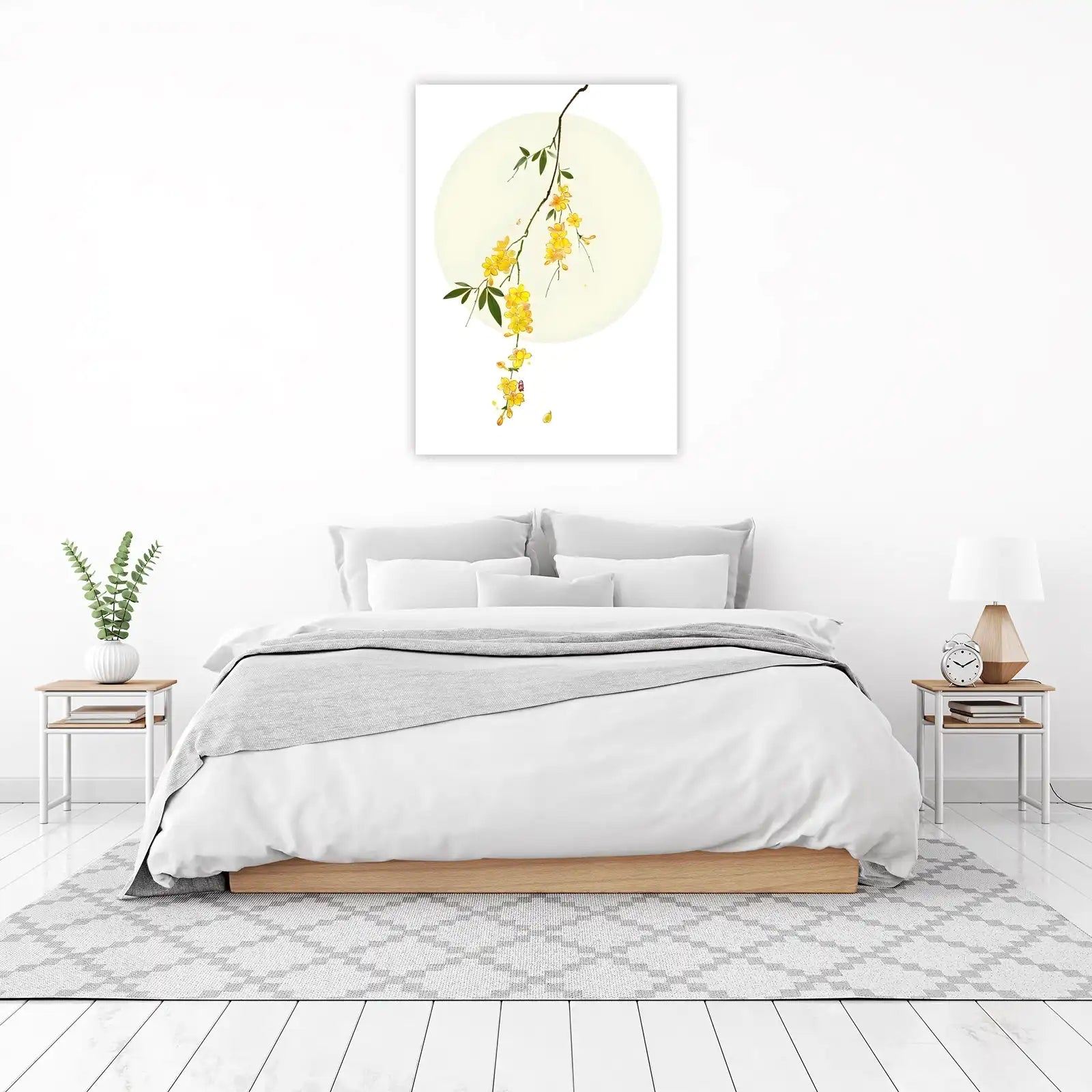 Zen Yellow Jasmine Botanical Art Wall Art