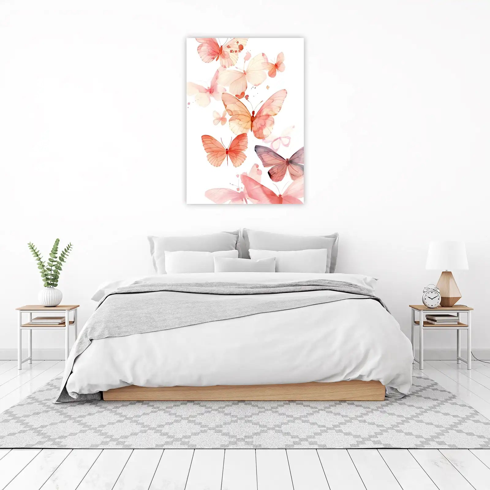 Watercolor Butterfly Garden Wall Art