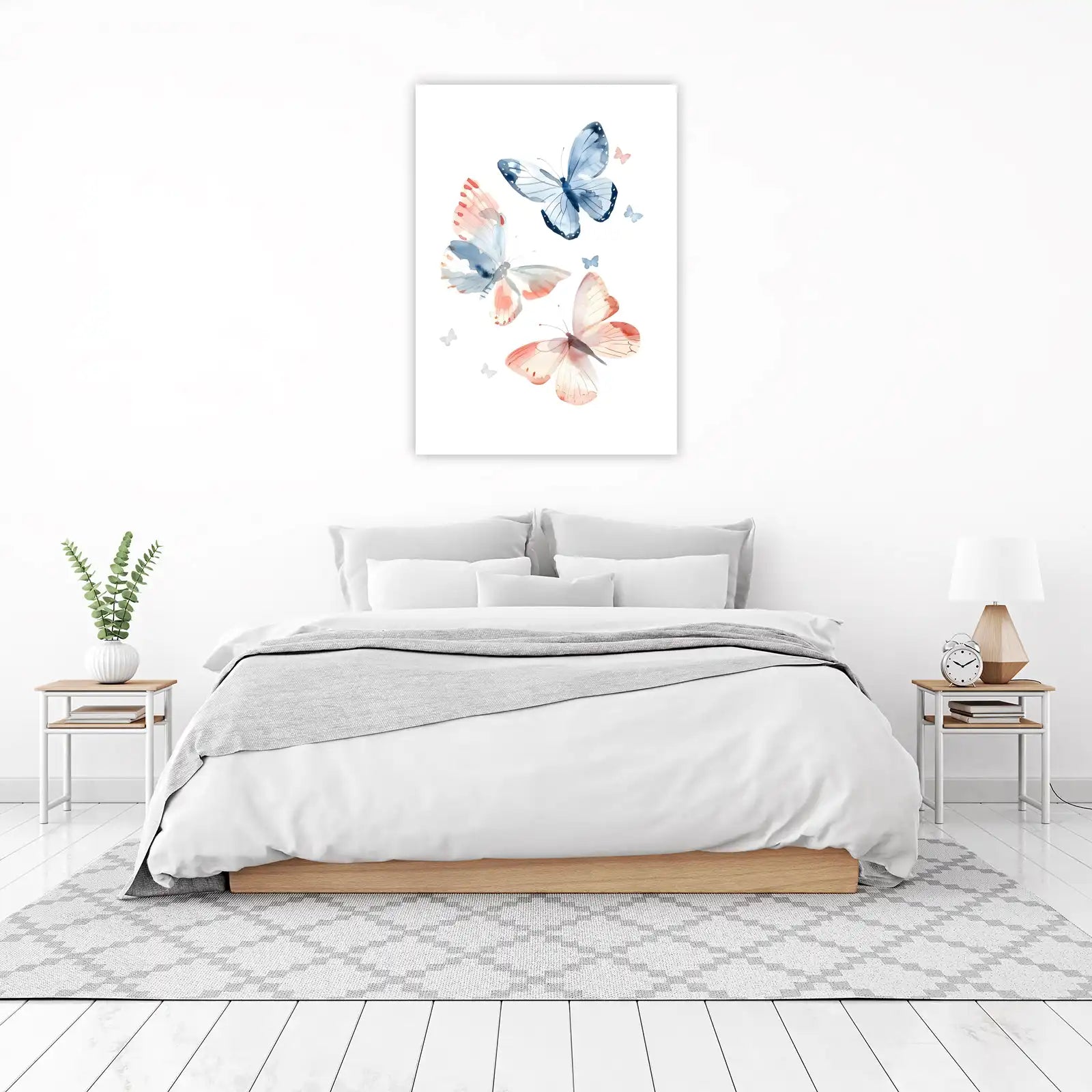 Watercolor Butterfly Art Wall Art - Serene, Delicate Wall Art