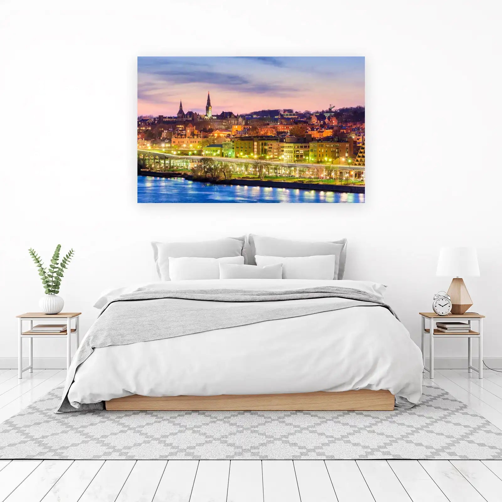 Georgetown Skyline Twilight Wall Art