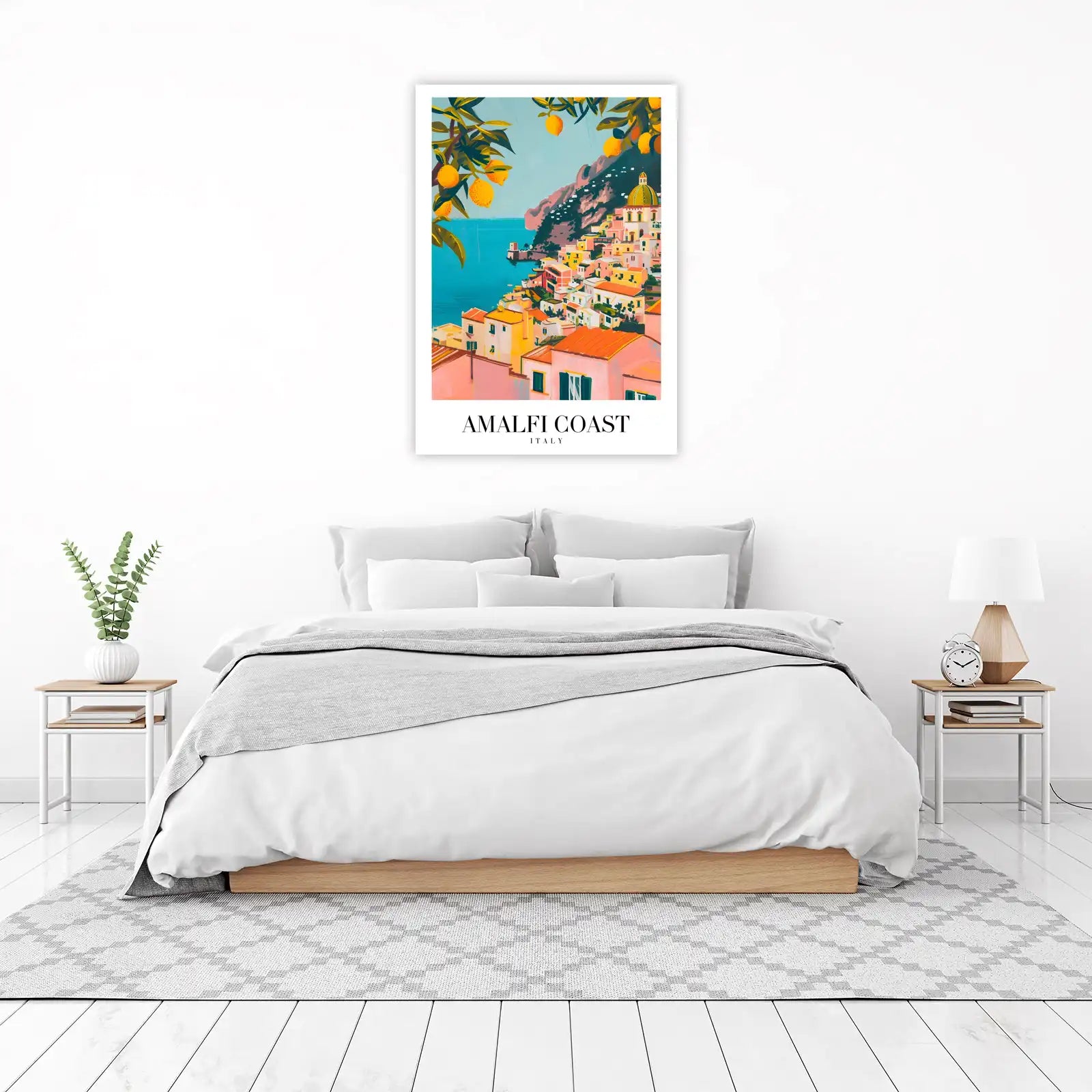 Vibrant Amalfi Coast Lemon Tree Wall Art