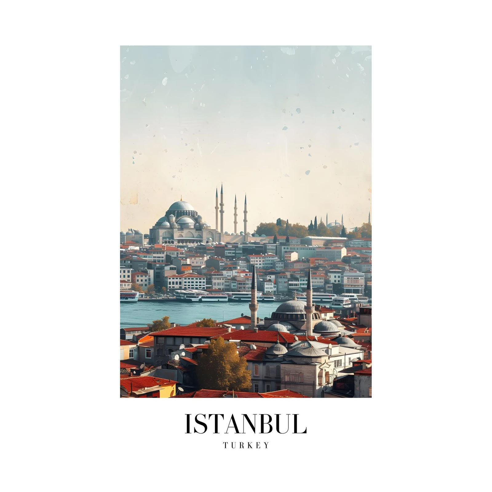Istanbul Skyline Mosque Wall Art