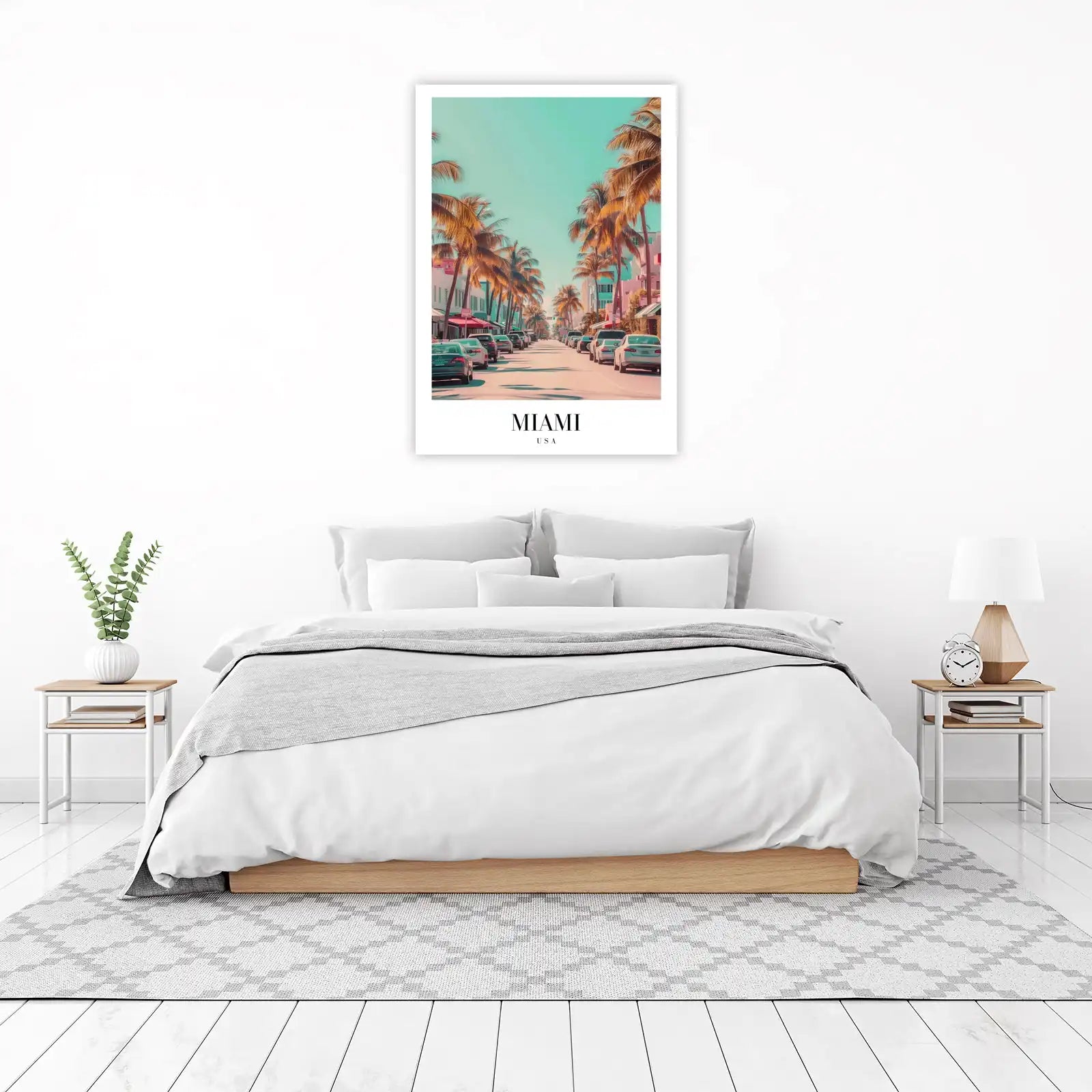 Miami Beach Palm Tree Street Art Wall Art