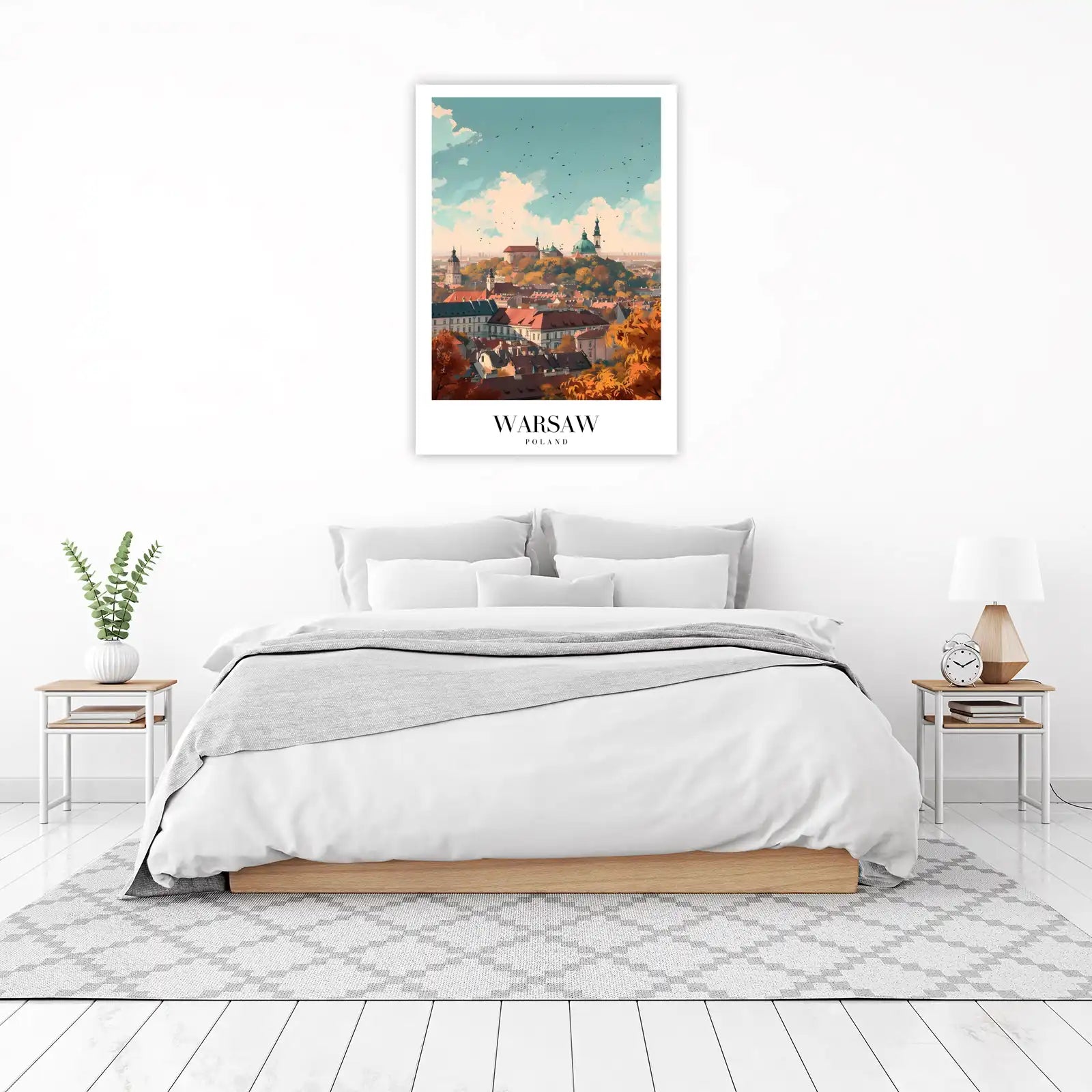 Autumn Warsaw Skyline Wall Art