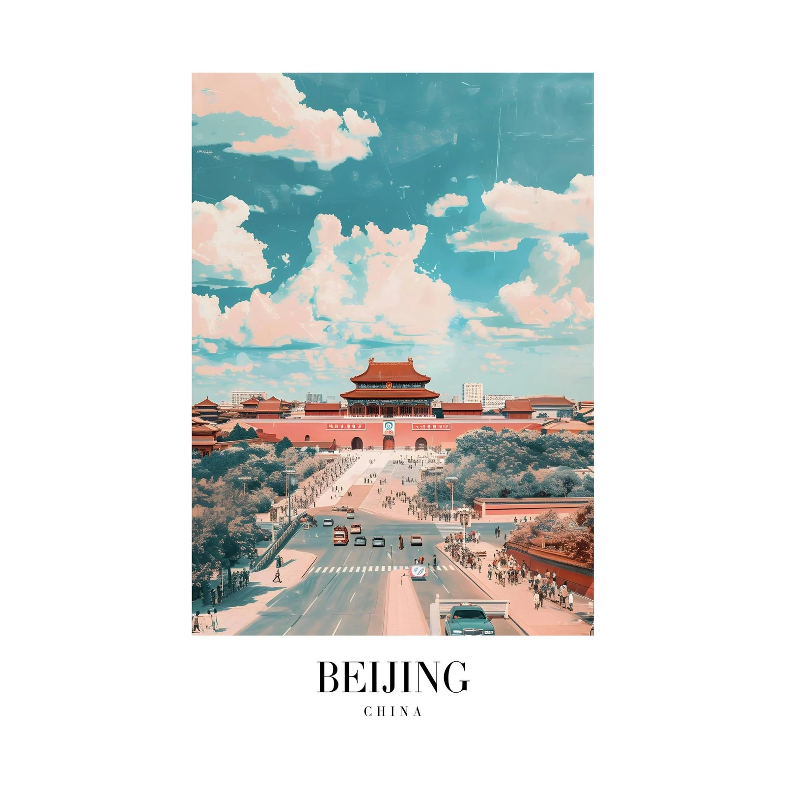 Vibrant Beijing Forbidden City Wall Art