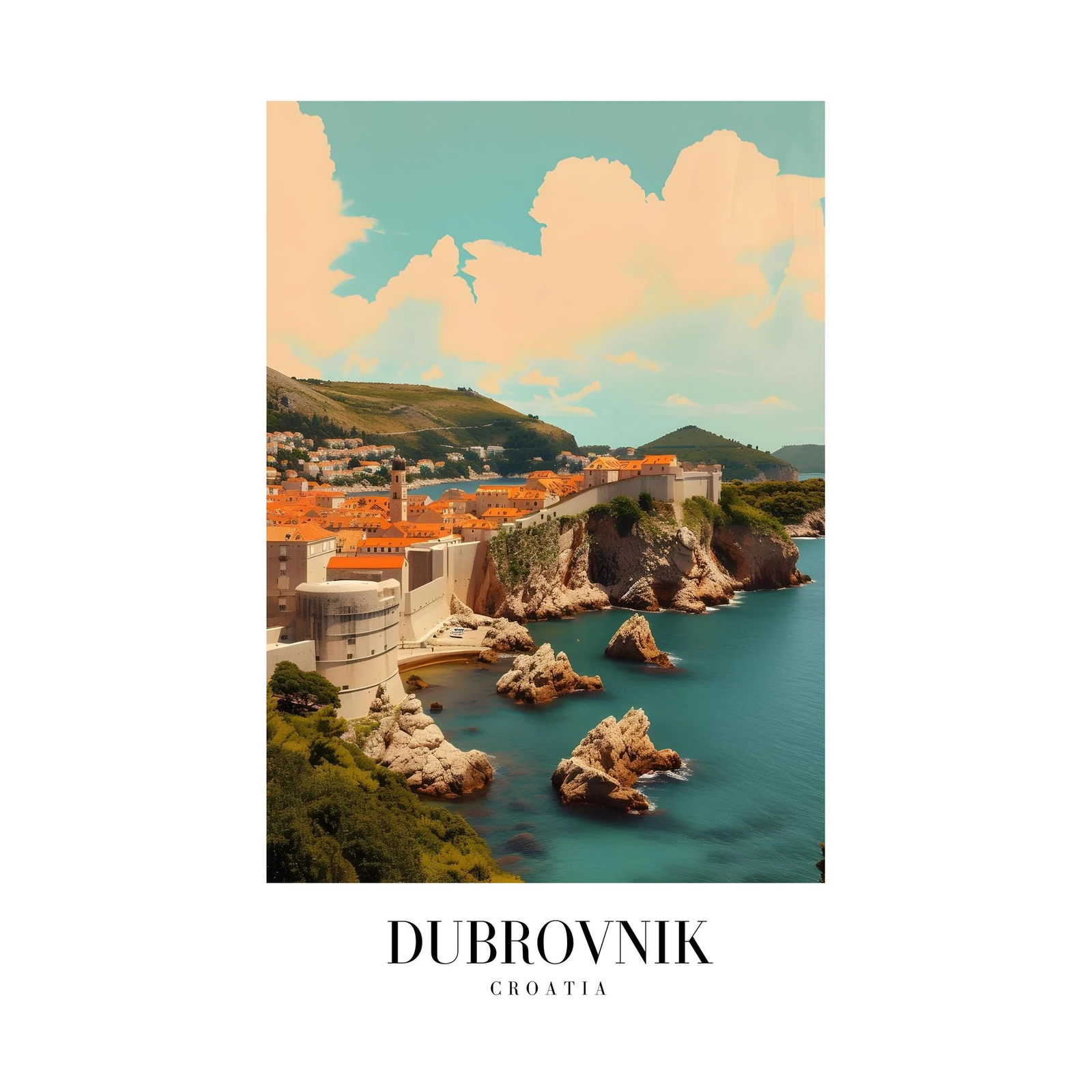 Dubrovnik Coastal Charm Wall Art