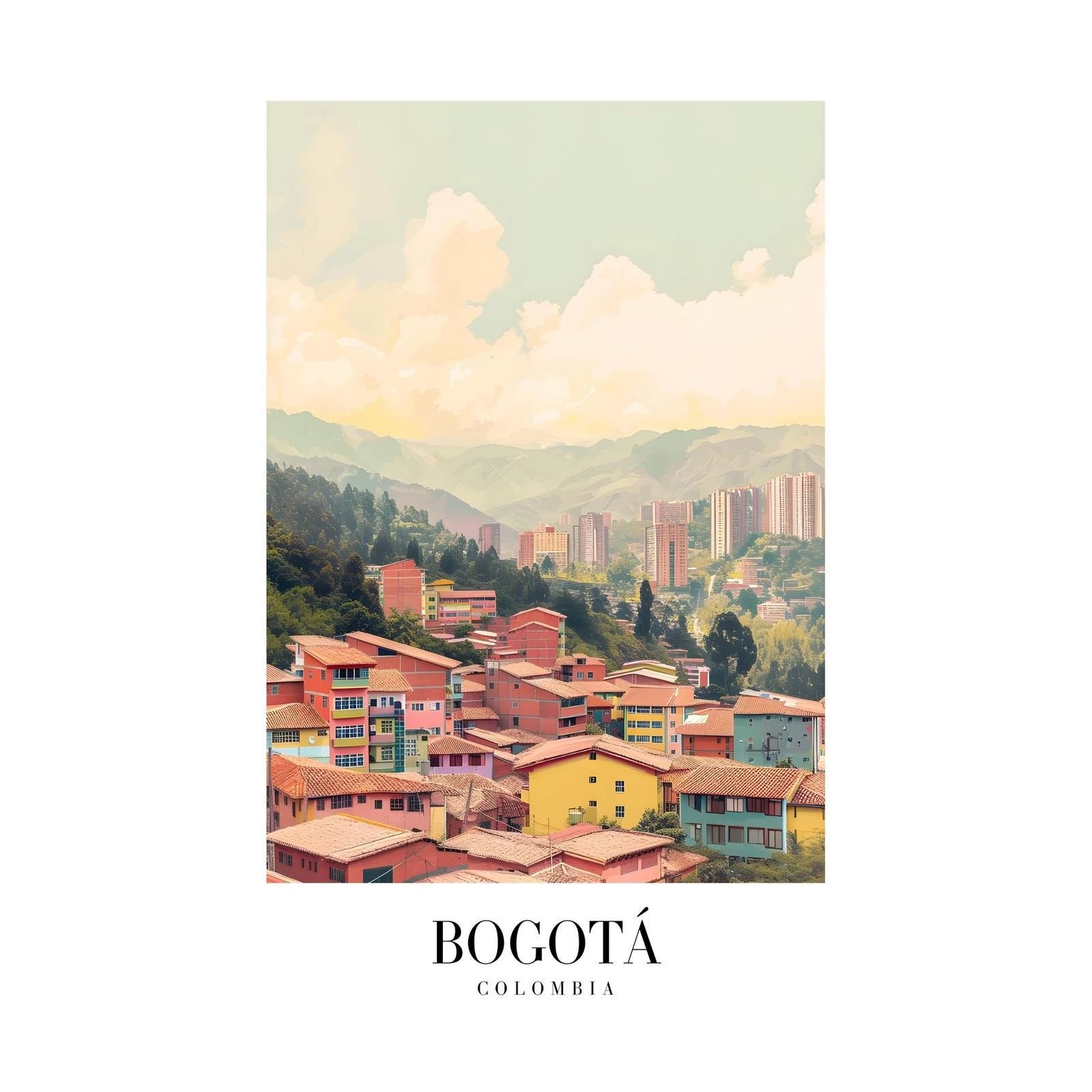Vibrant Bogota Cityscape Wall Art