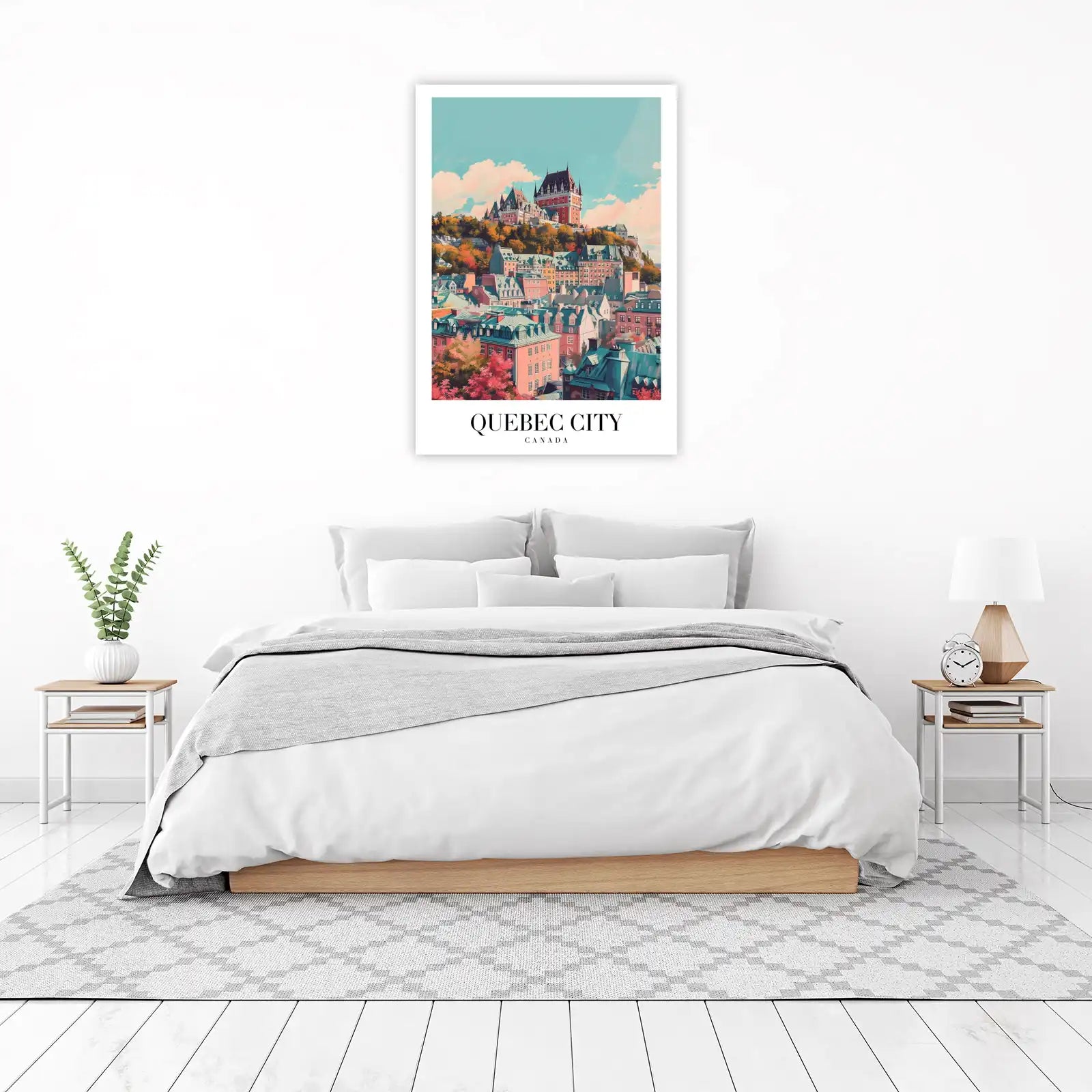Vibrant Quebec City Skyline Wall Art