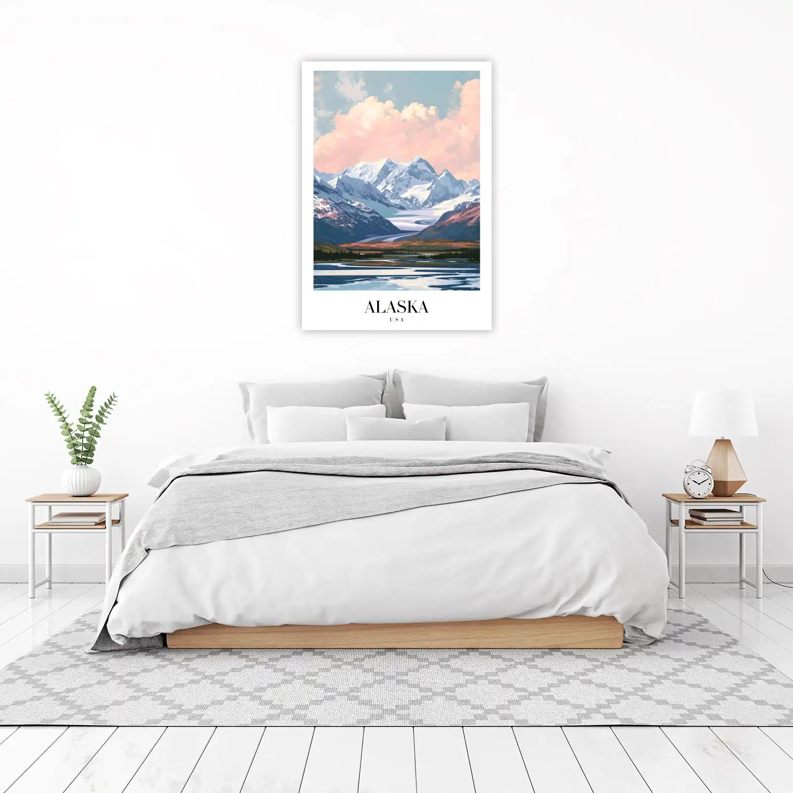 Majestic Alaska Mountains & Glacier Wall Art