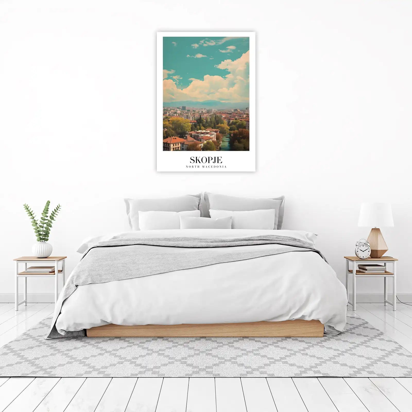 Skopje Cityscape Wall Art - Travel Art