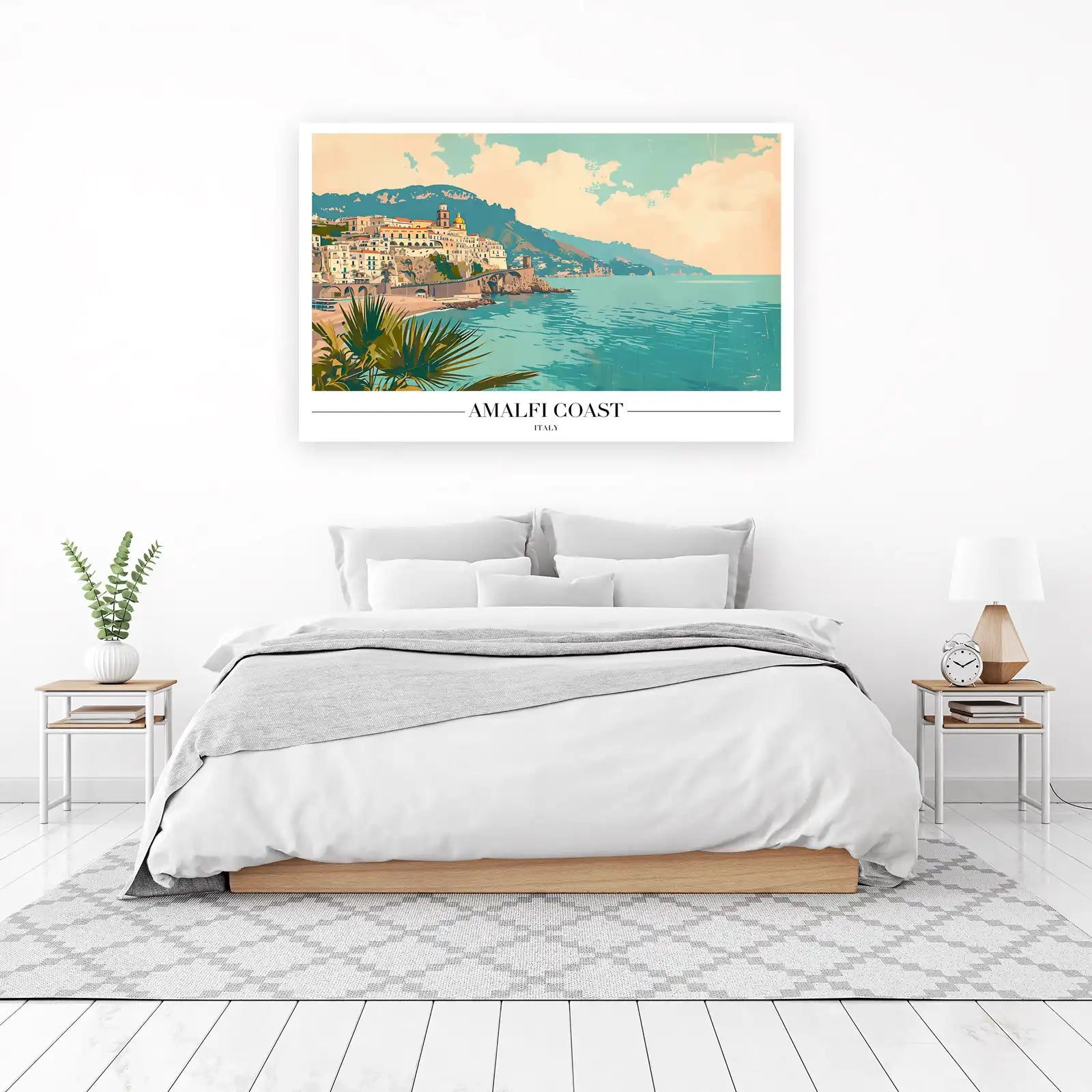 Amalfi Coast Vintage Travel Art Wall Art