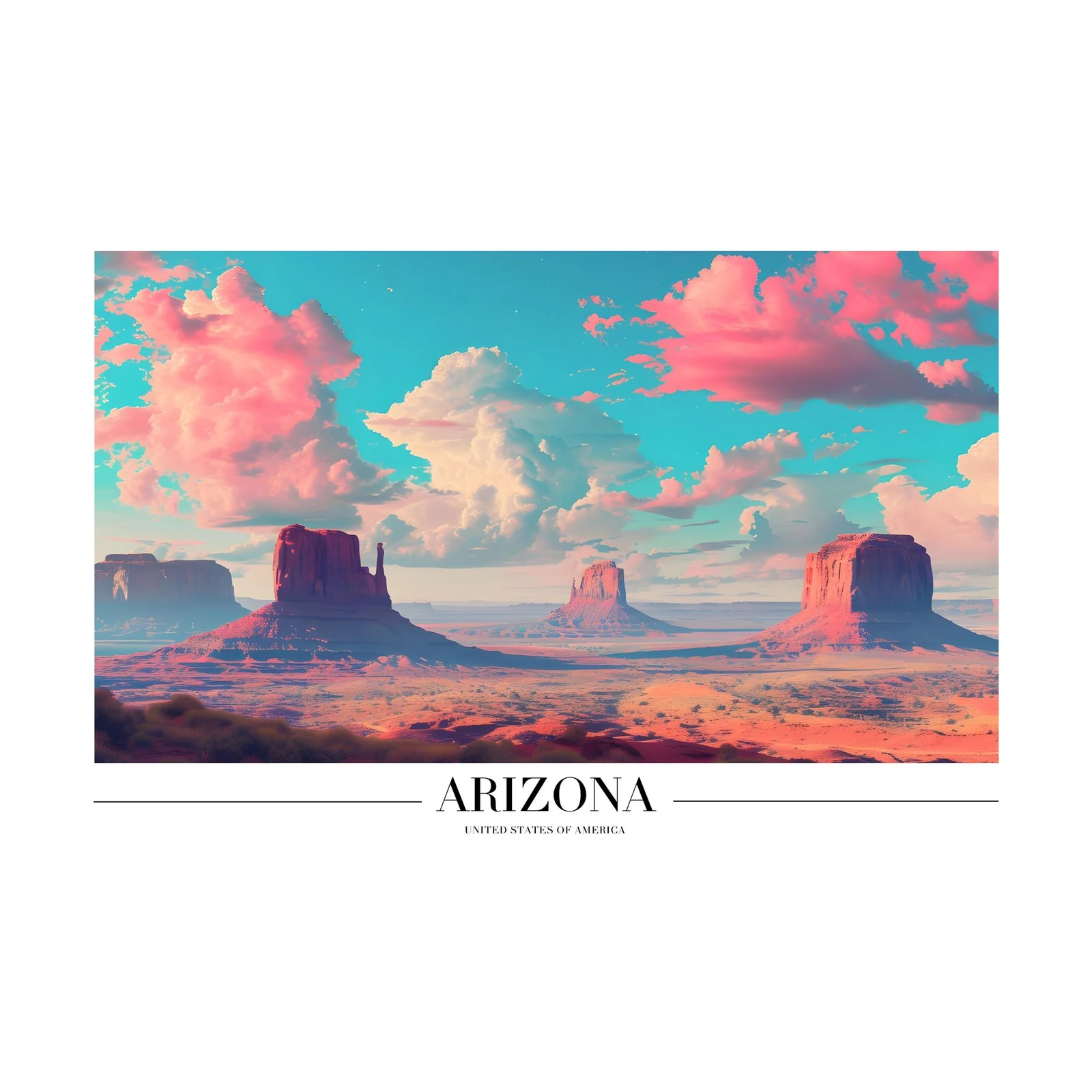 Arizona Desert Sunset Wall Art