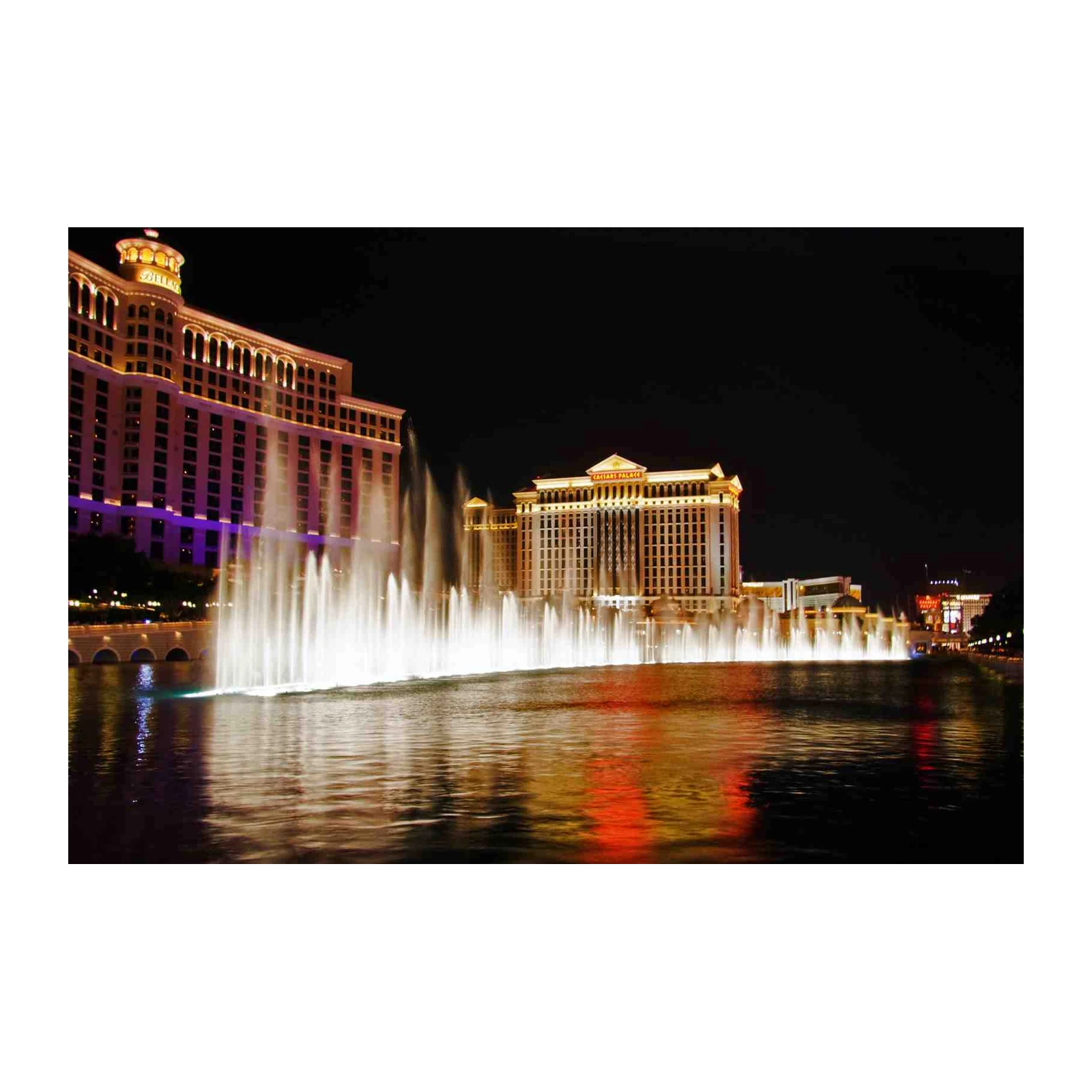 Las Vegas Fountains at Night Wall Art
