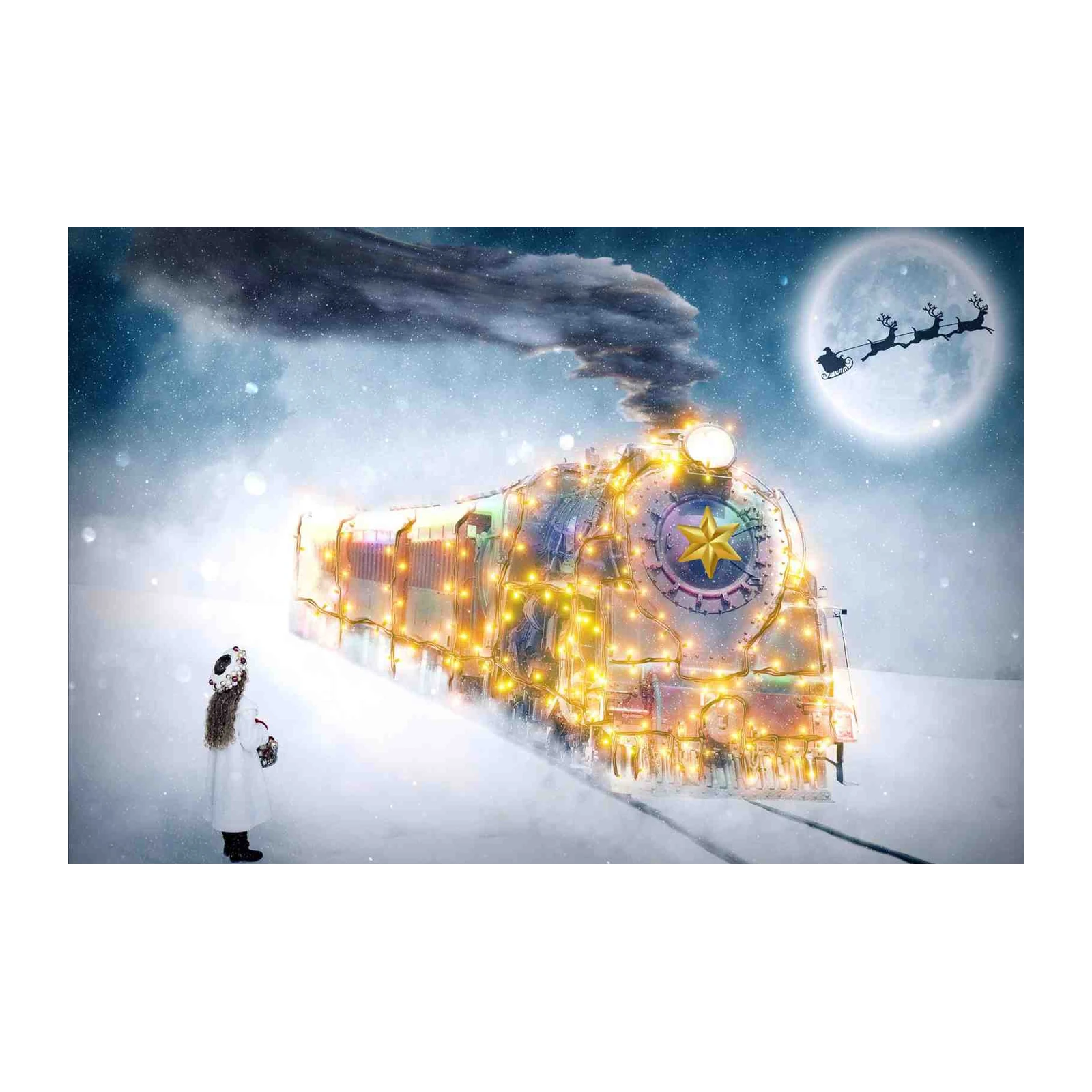Magical Polar Express Christmas Train Wall Art