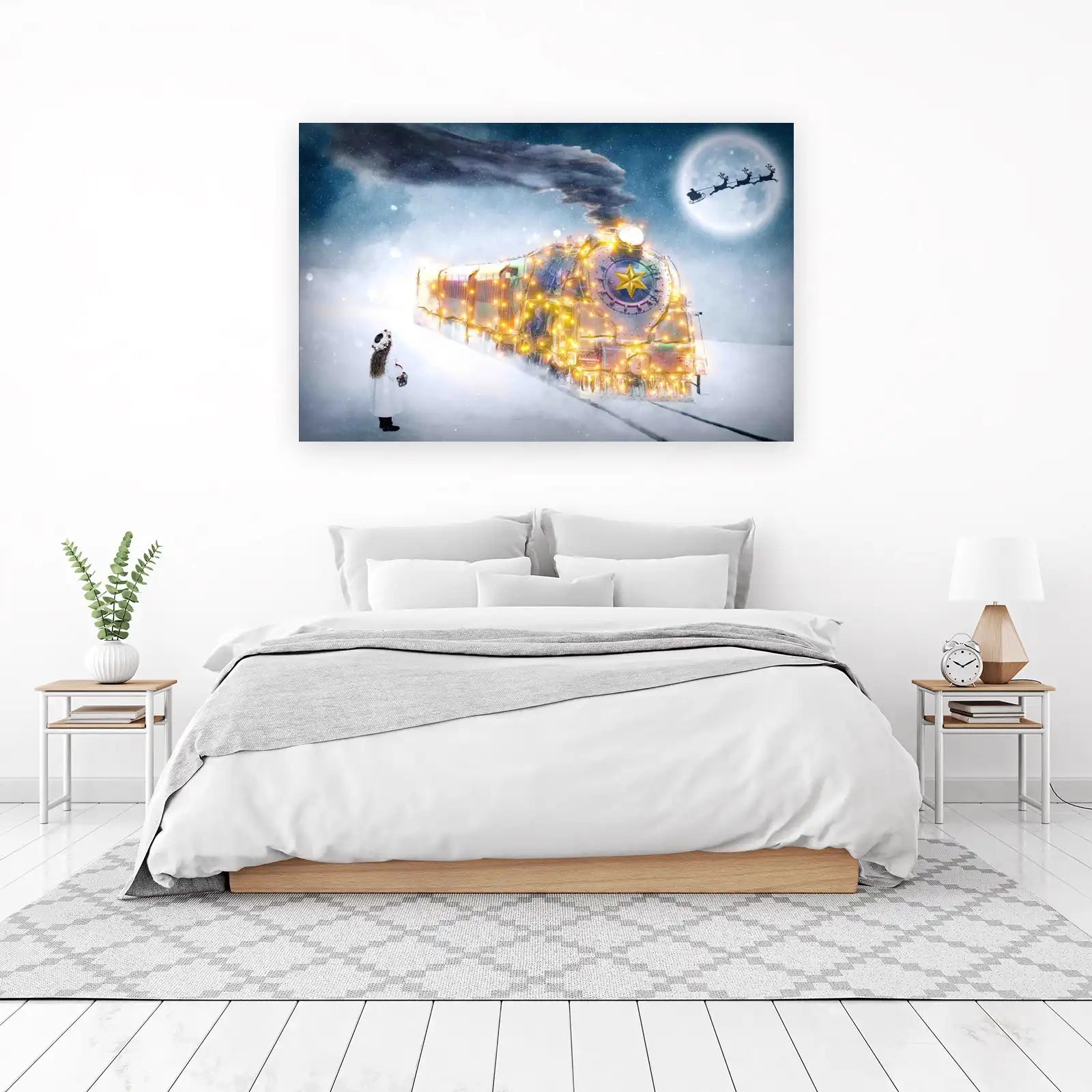 Magical Polar Express Christmas Train Wall Art