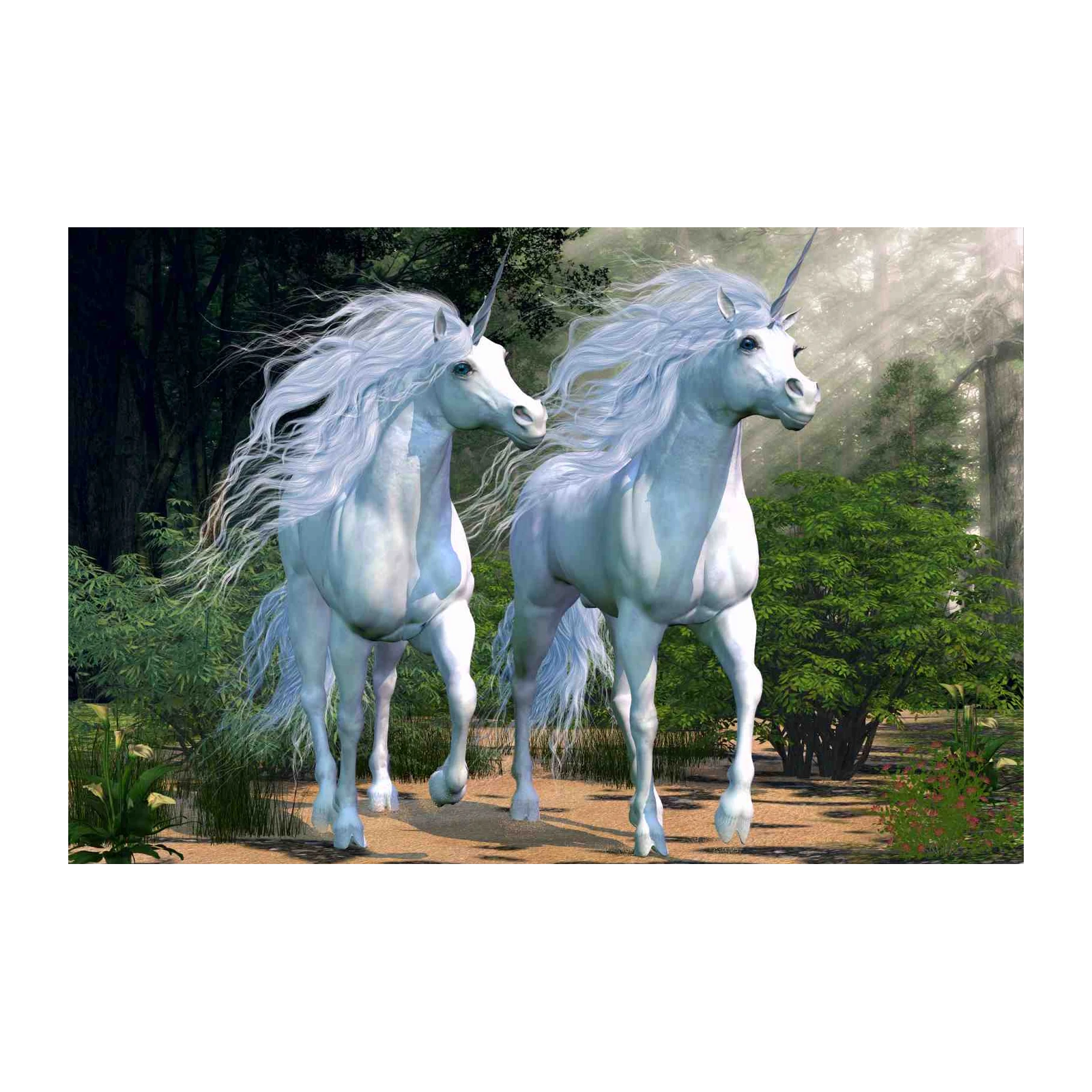 Majestic Unicorns Forest Dream Wall Art
