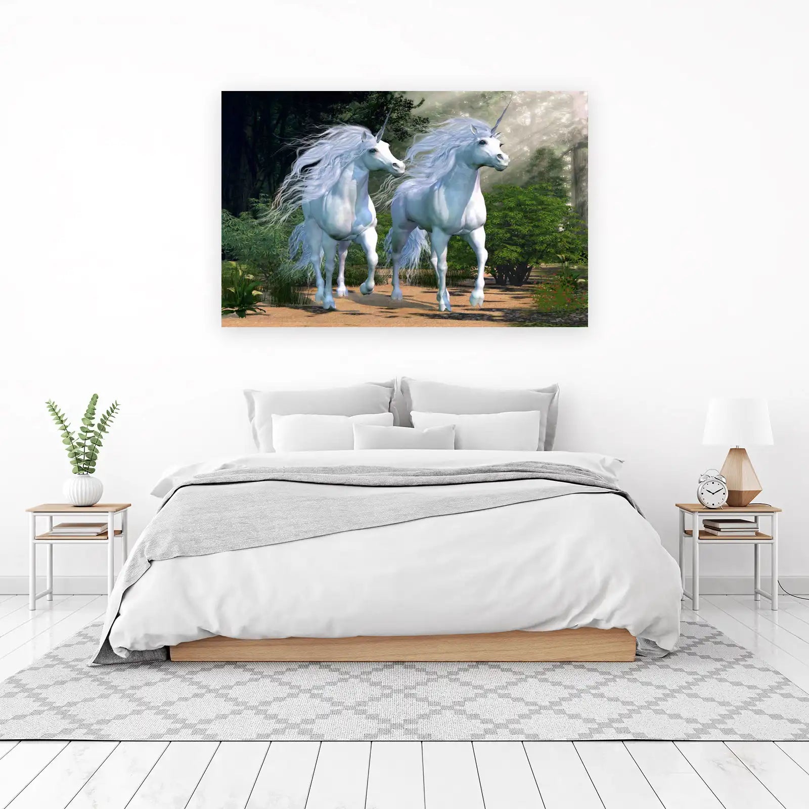 Majestic Unicorns Forest Dream Wall Art