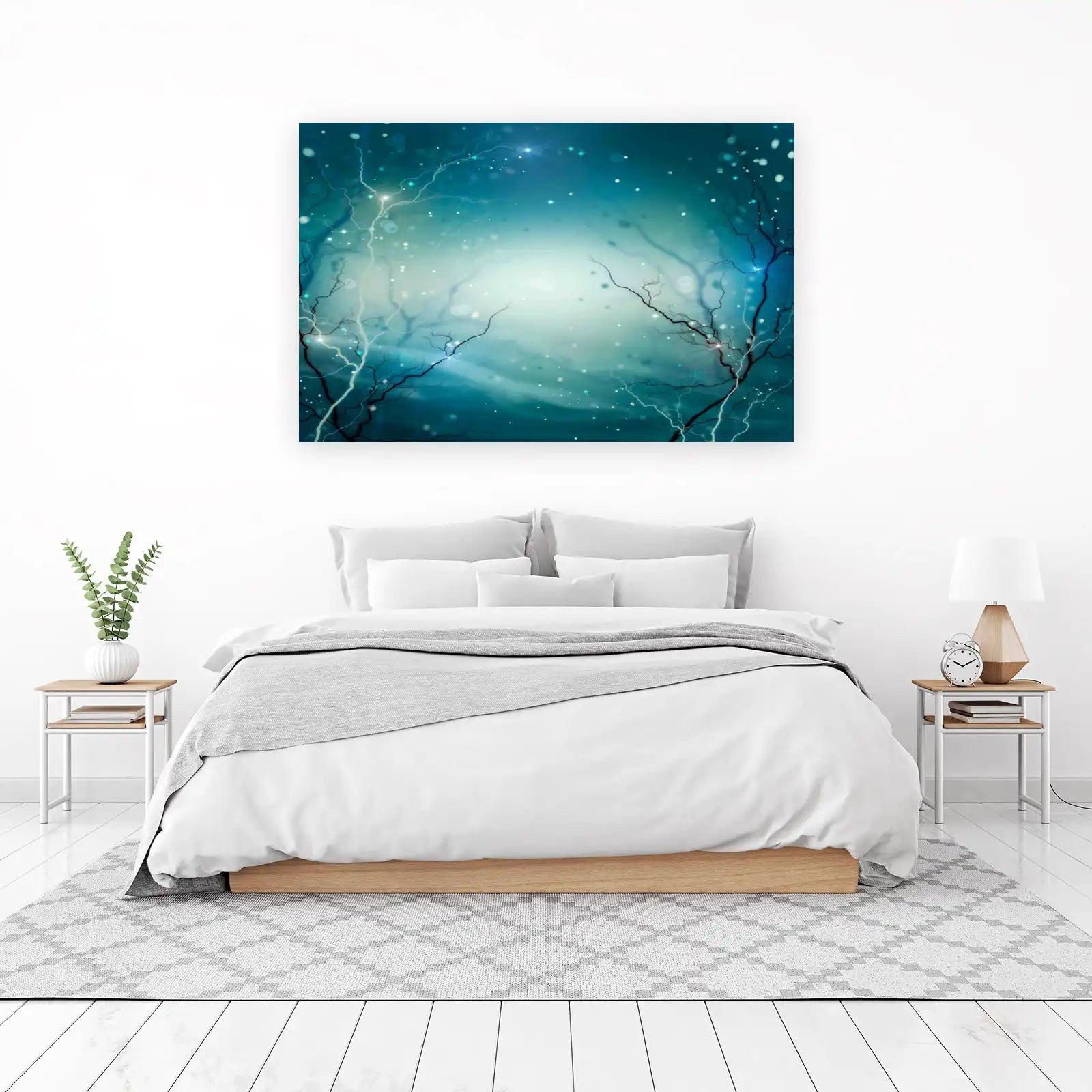 Mystical Forest Lightning Wall Art