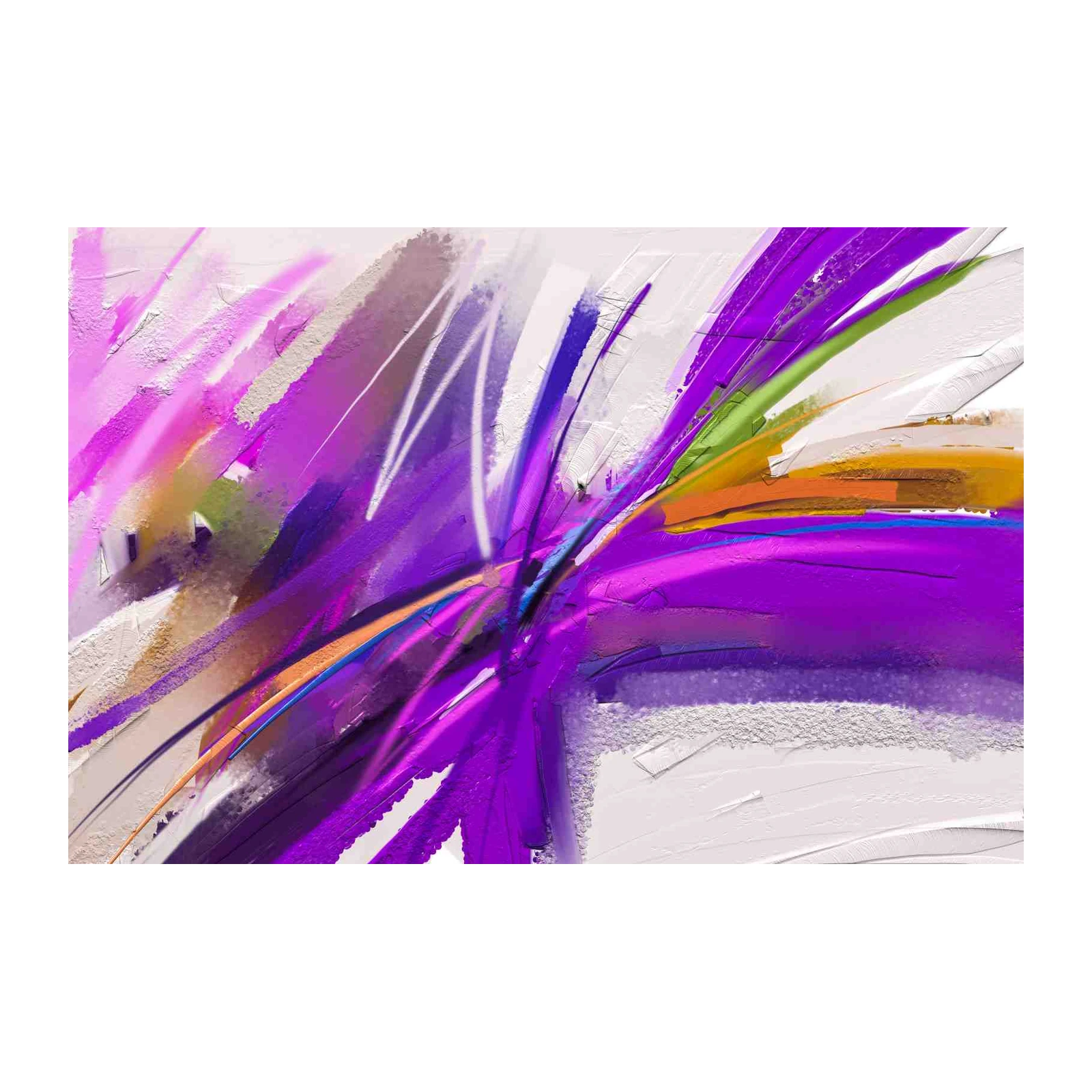 Vibrant Purple Abstract Splatter Wall Art