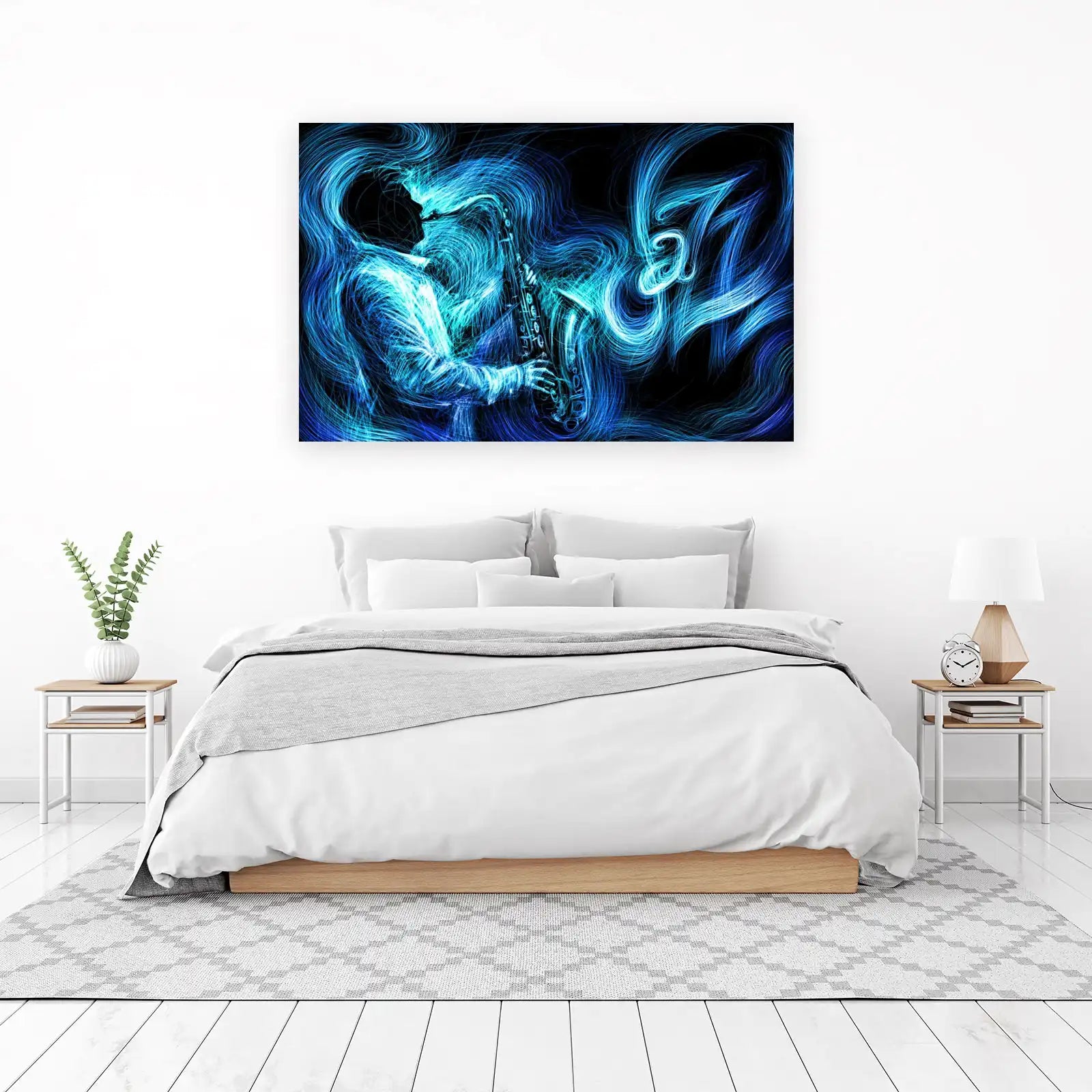 Electric Saxophone Soundwave Wall Art