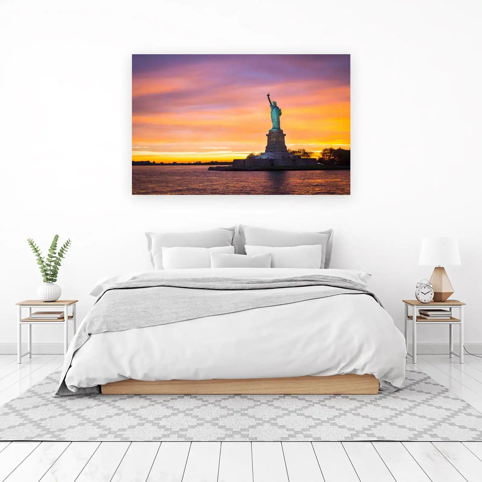 Statue of Liberty Sunset Wall Art