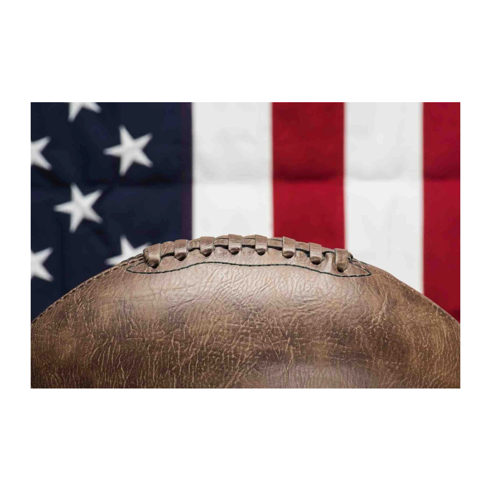 Vintage Football & USA Flag Wall Art