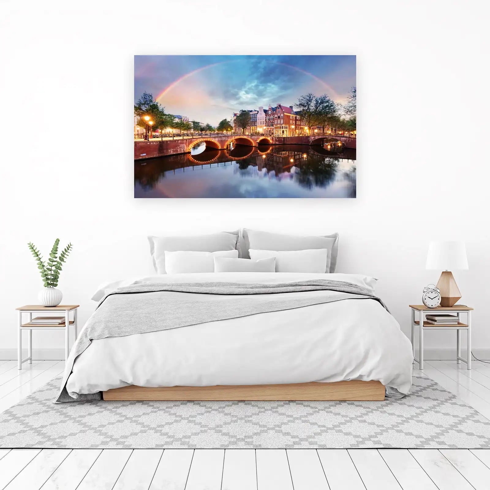 Amsterdam Rainbow Canal Bridge Wall Art