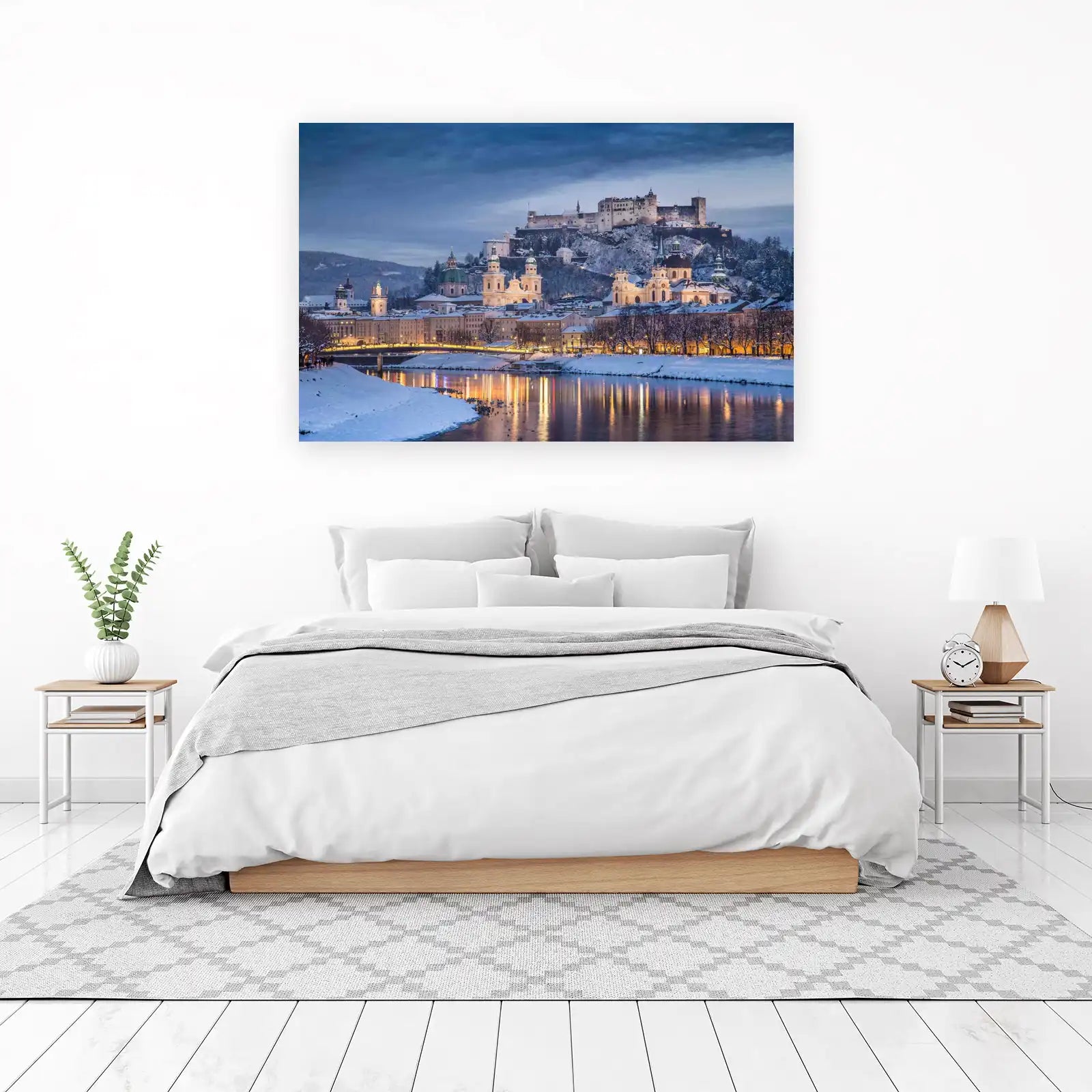 Enchanting Salzburg Winter Cityscape Wall Art