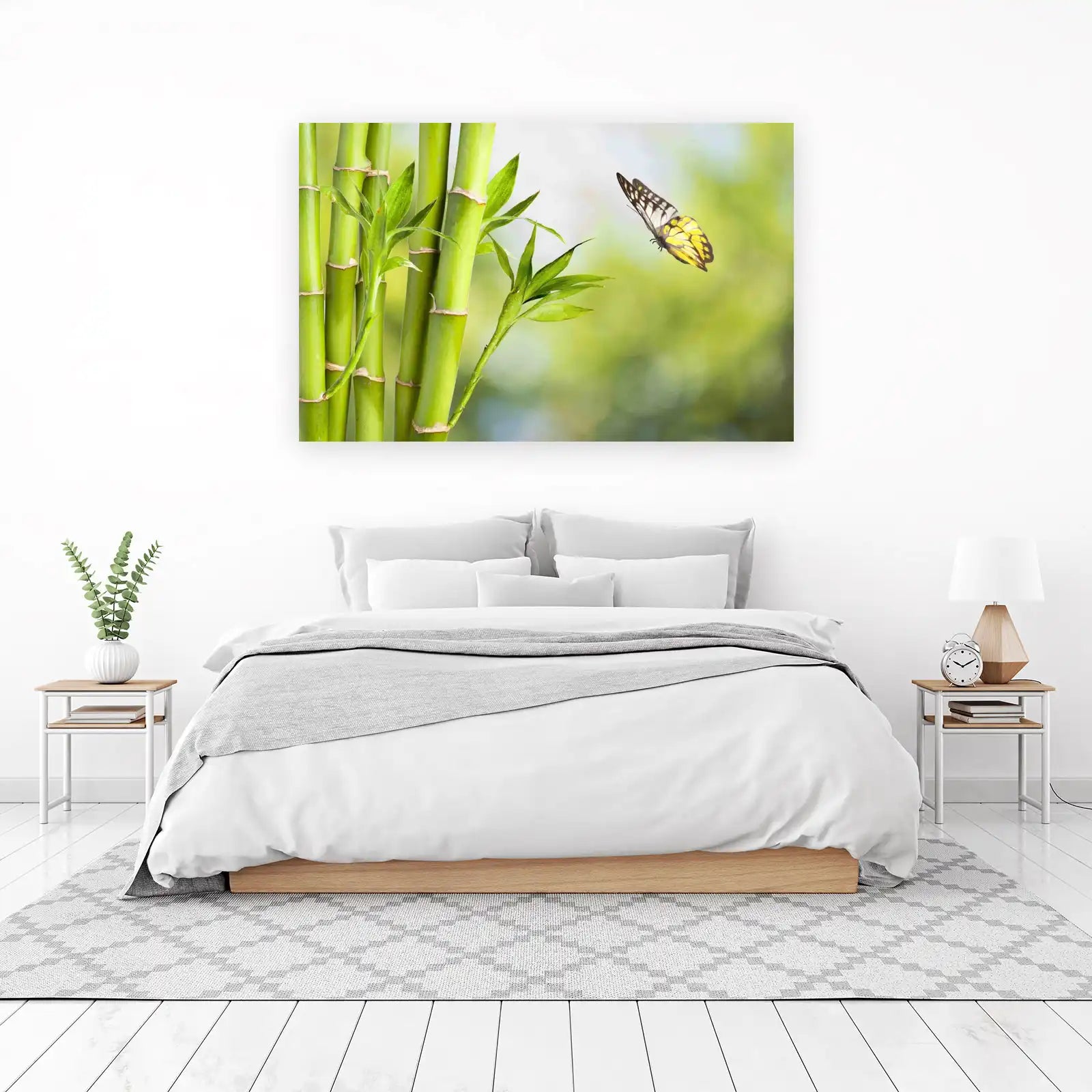 Serene Bamboo & Butterfly Wall Art