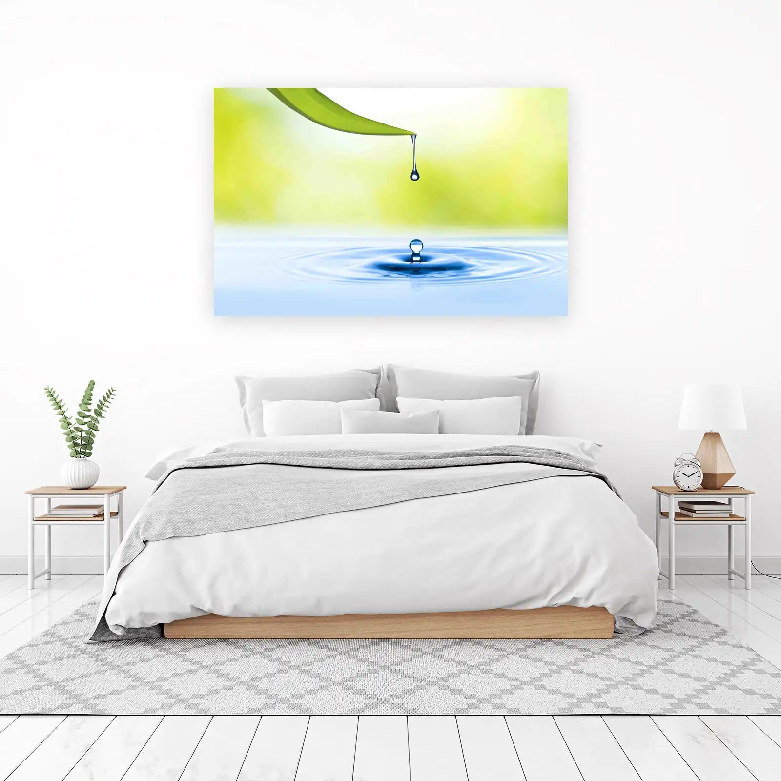 Serene Nature Water Drop Wall Art
