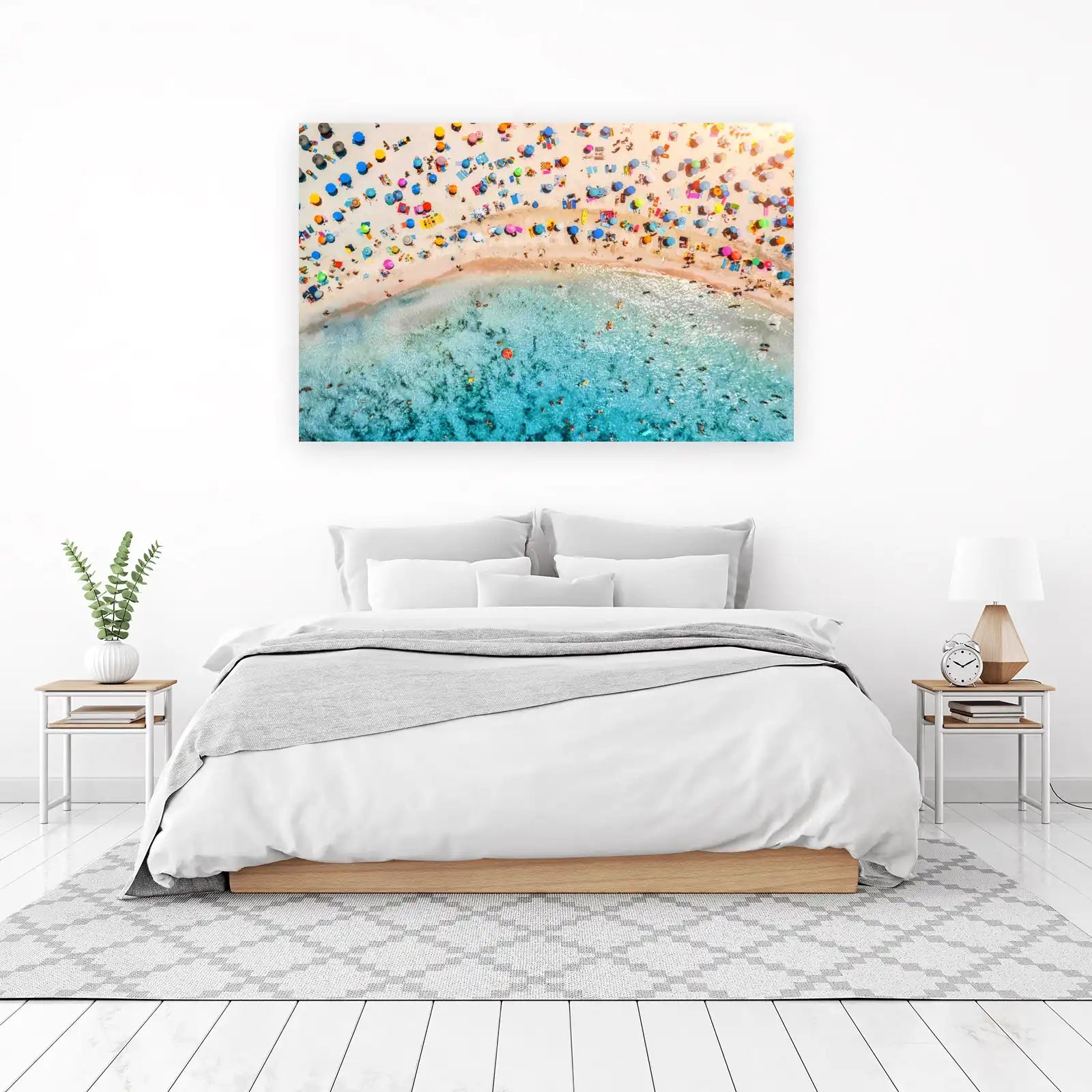 Vibrant Beach Paradise Aerial Wall Art