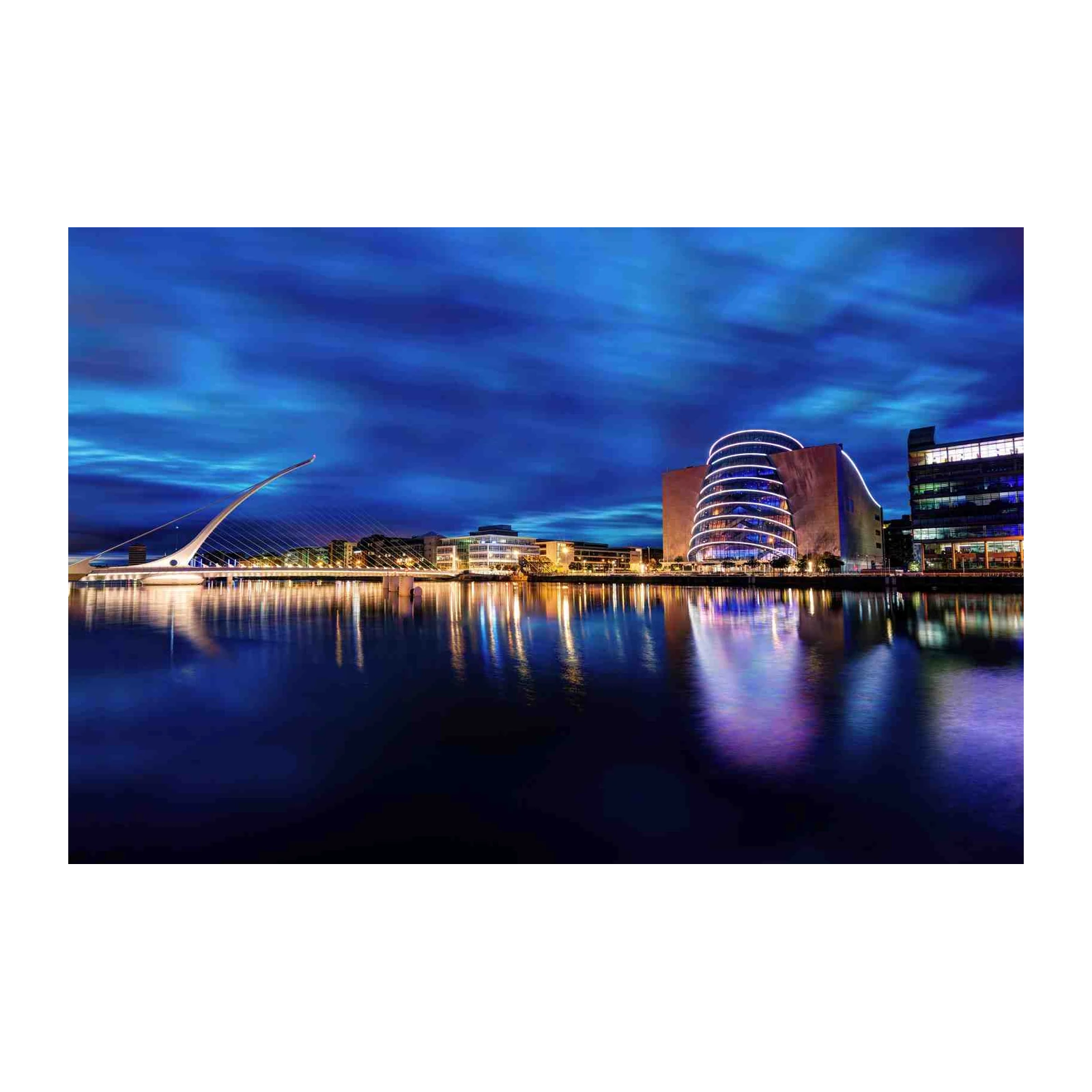 Dublin Cityscape Night View Wall Art