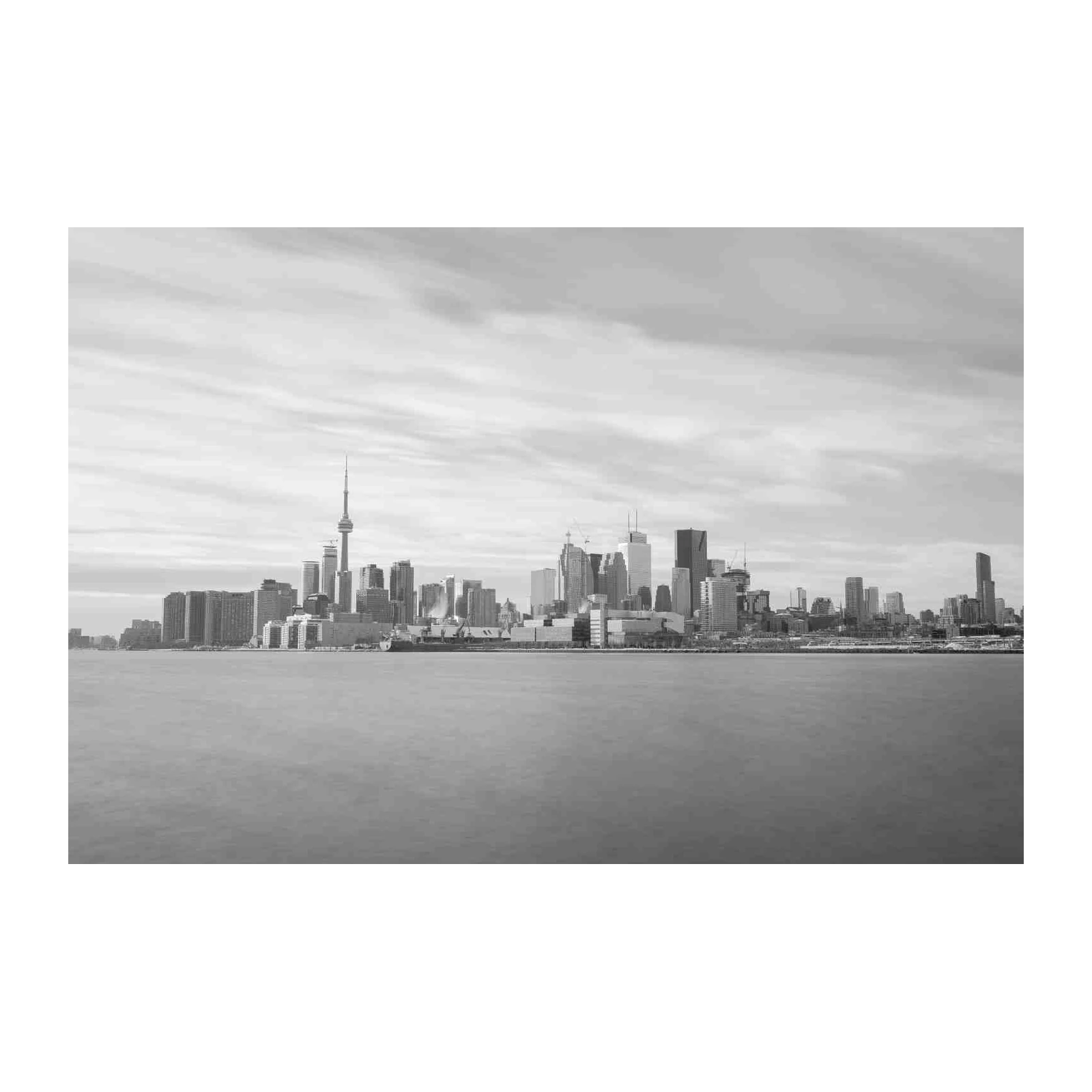 Toronto Skyline Black & White Wall Art