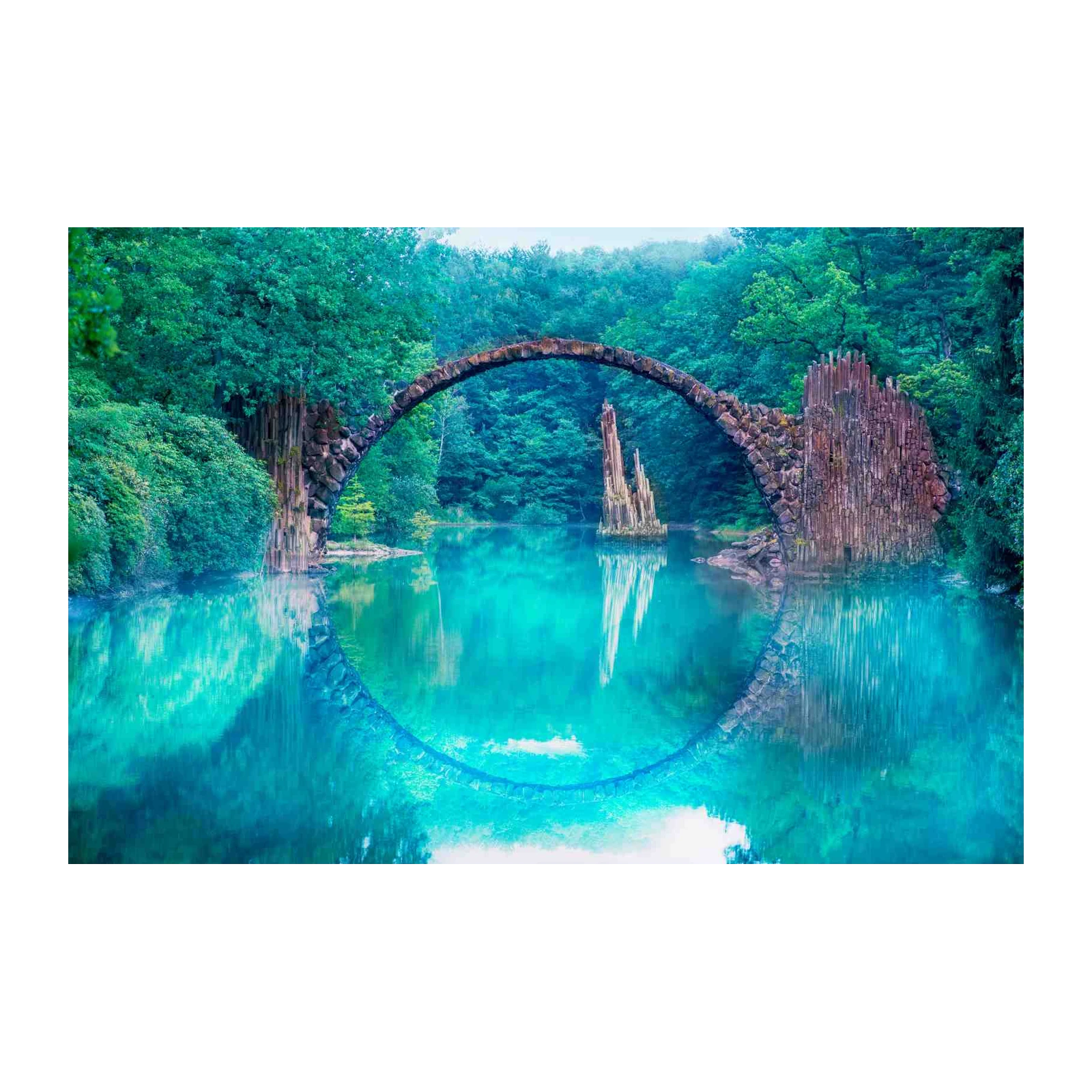 Enchanted Bridge & Turquoise Lake Wall Art