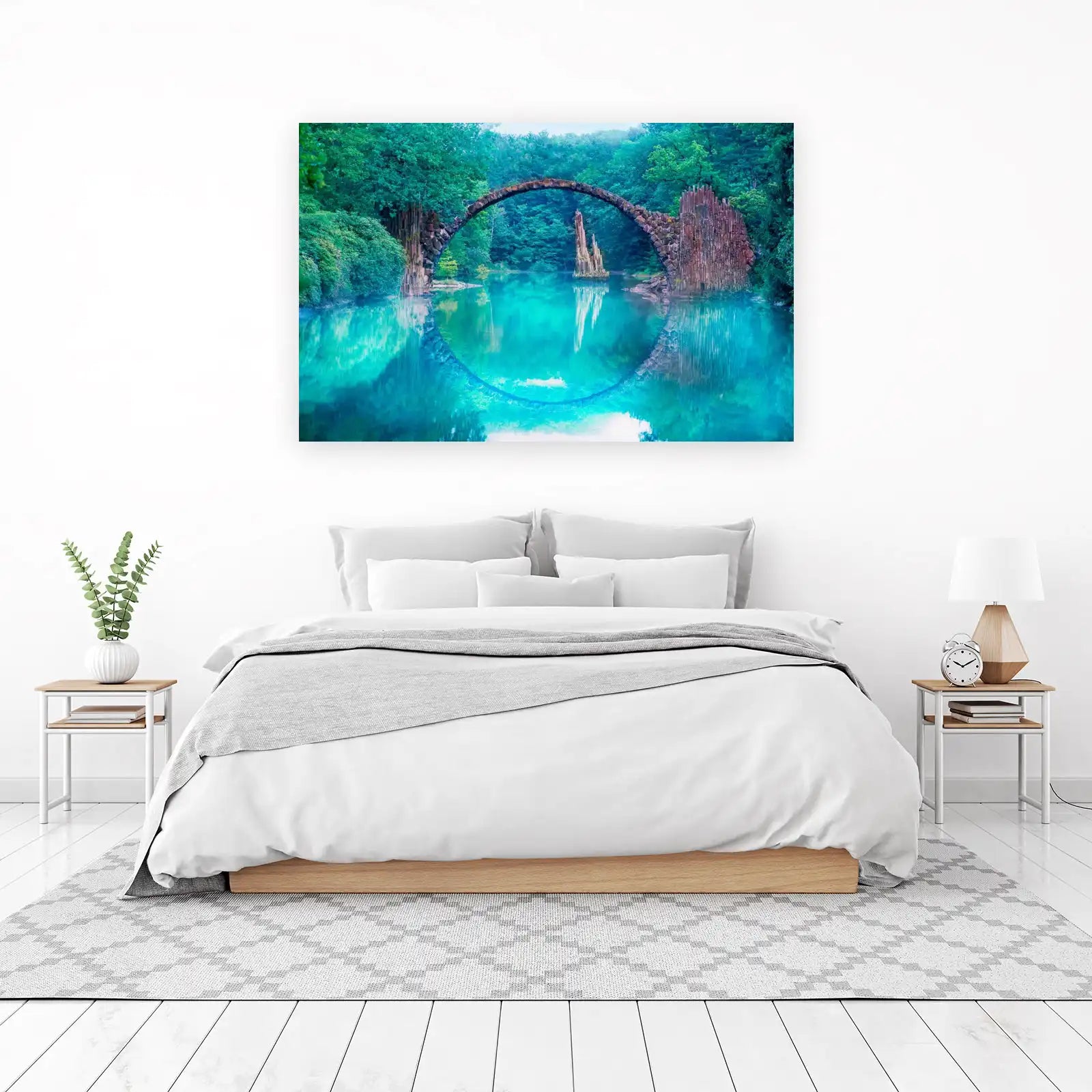 Enchanted Bridge & Turquoise Lake Wall Art